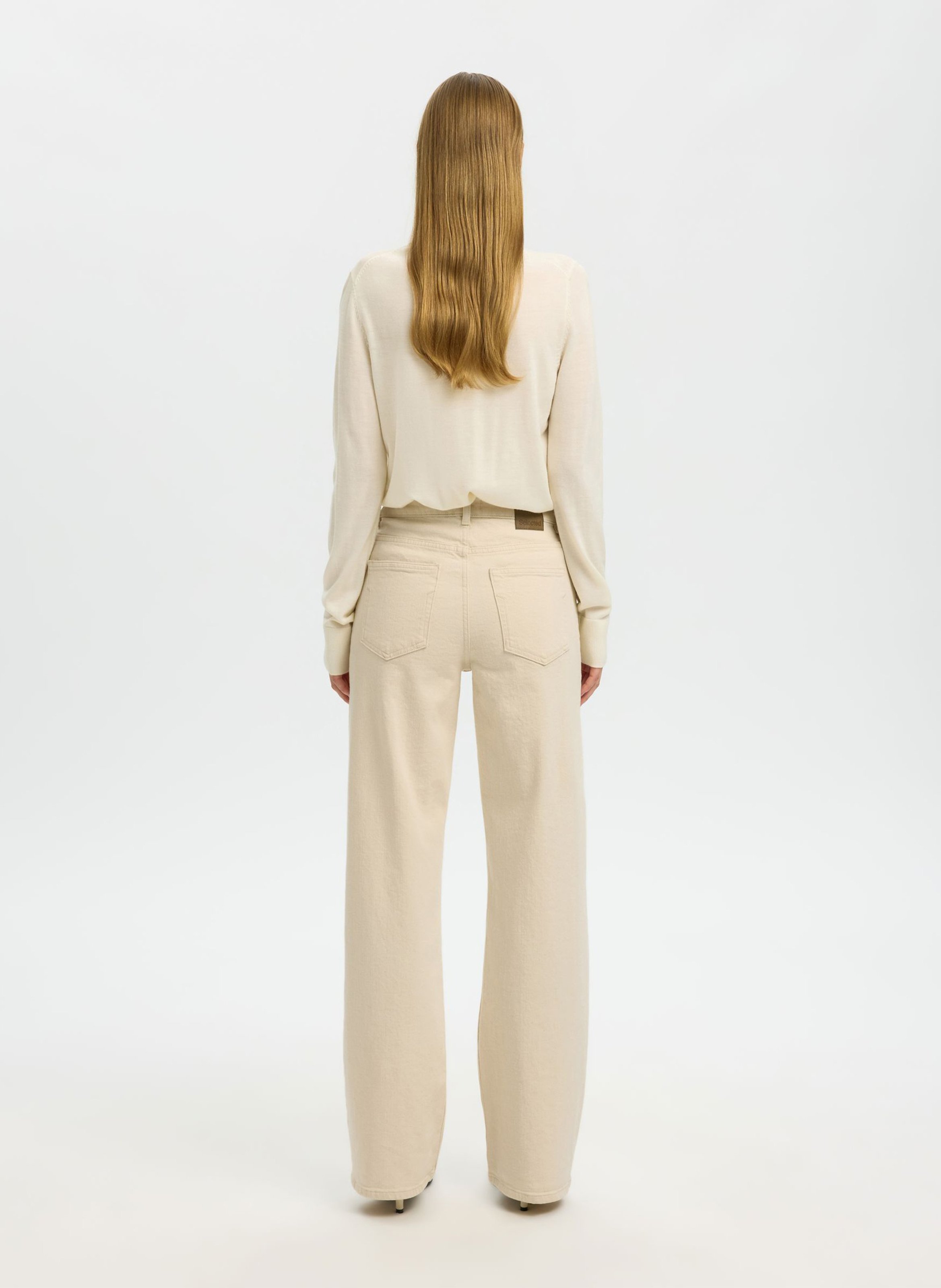 Bootcut-jeans | biokatoenblend SELECTED Beige