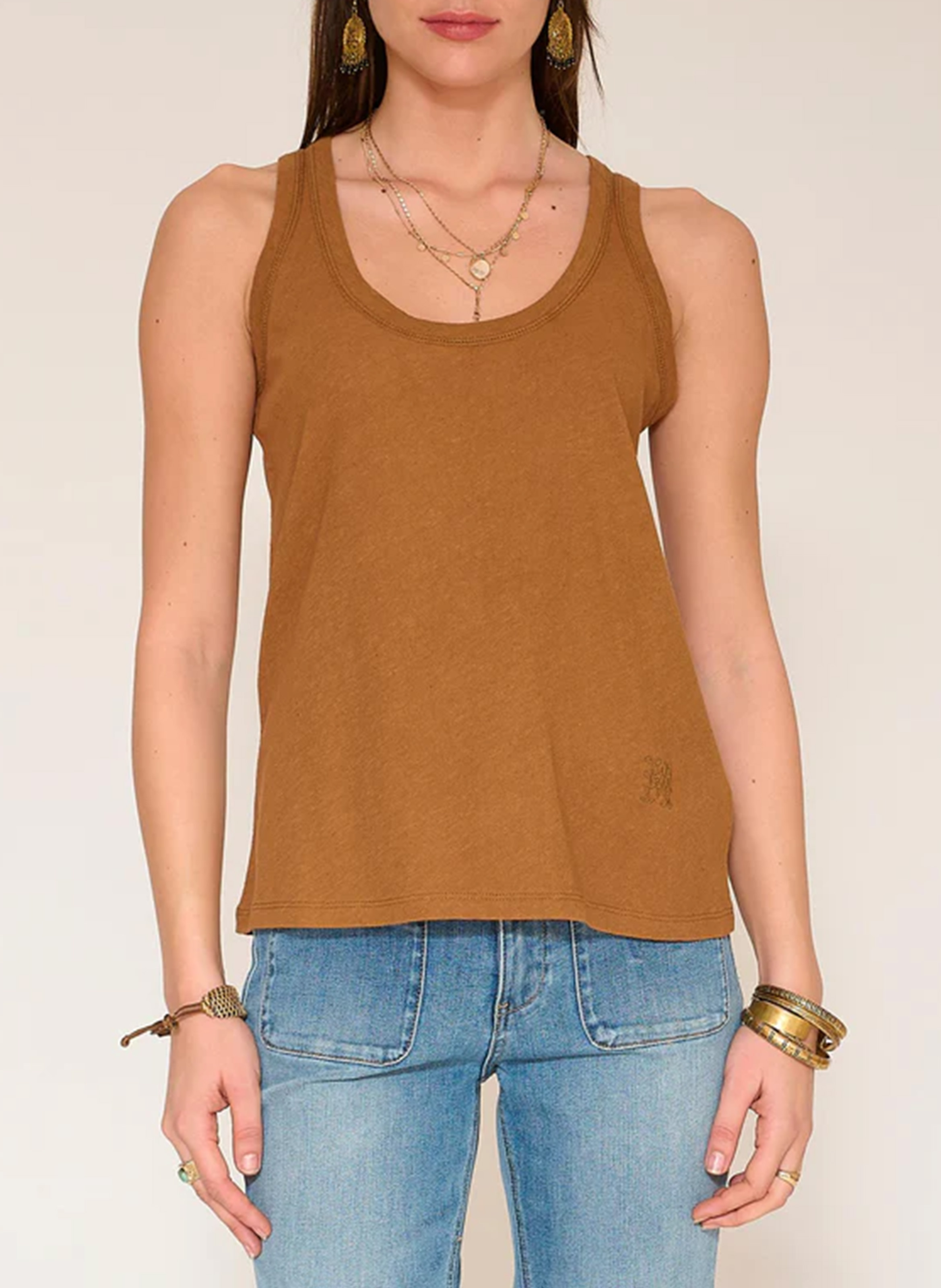 Débardeur en coton et lin  MKT