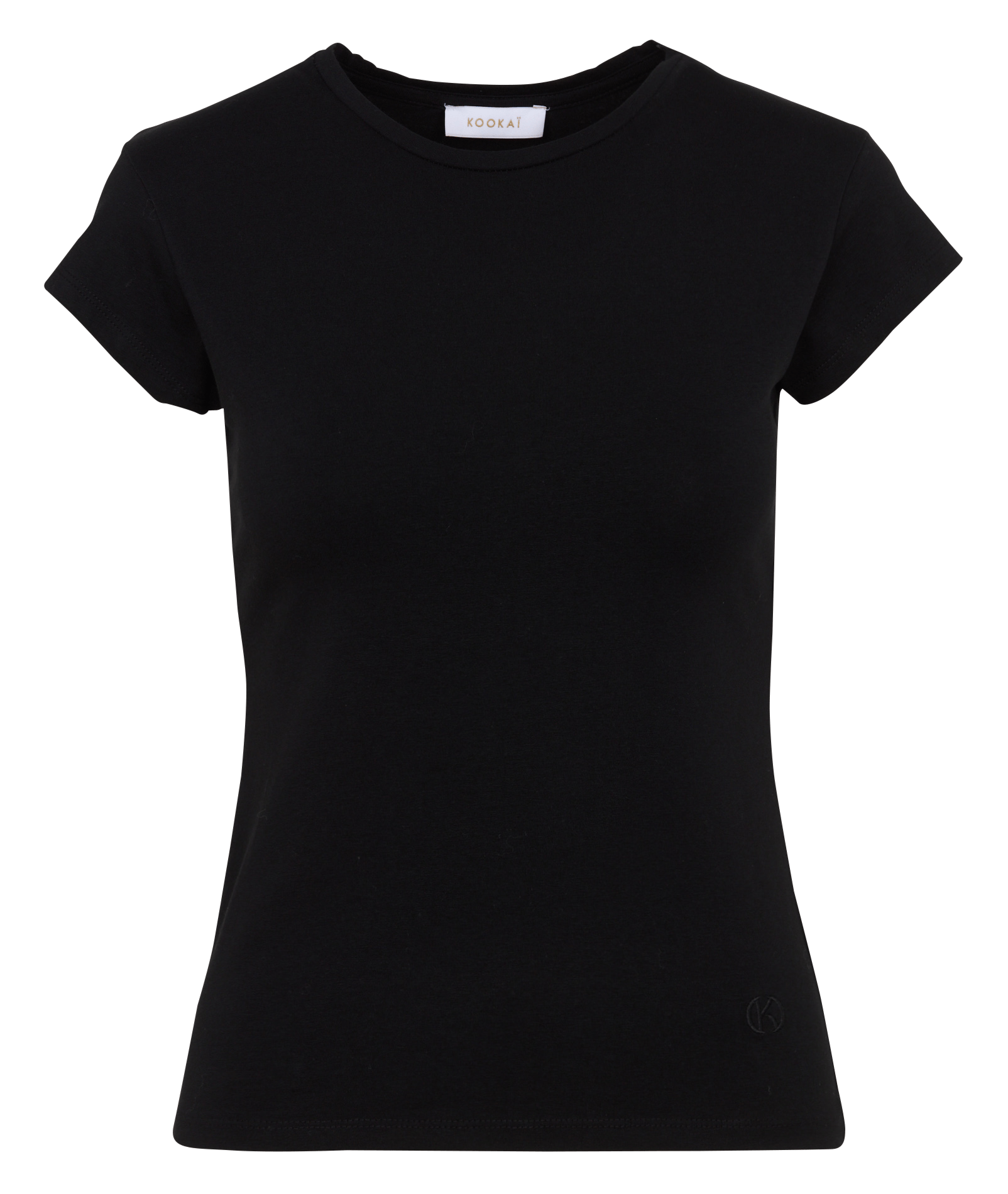 Eng anliegendes T-Shirt mit kurzen Ärmeln in Uni-Farbe KOOKAI