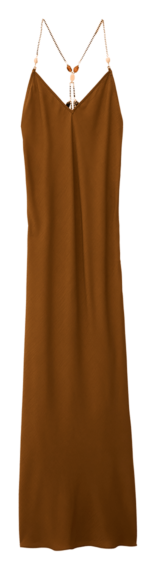 Robe longue col V BA&SH Marron