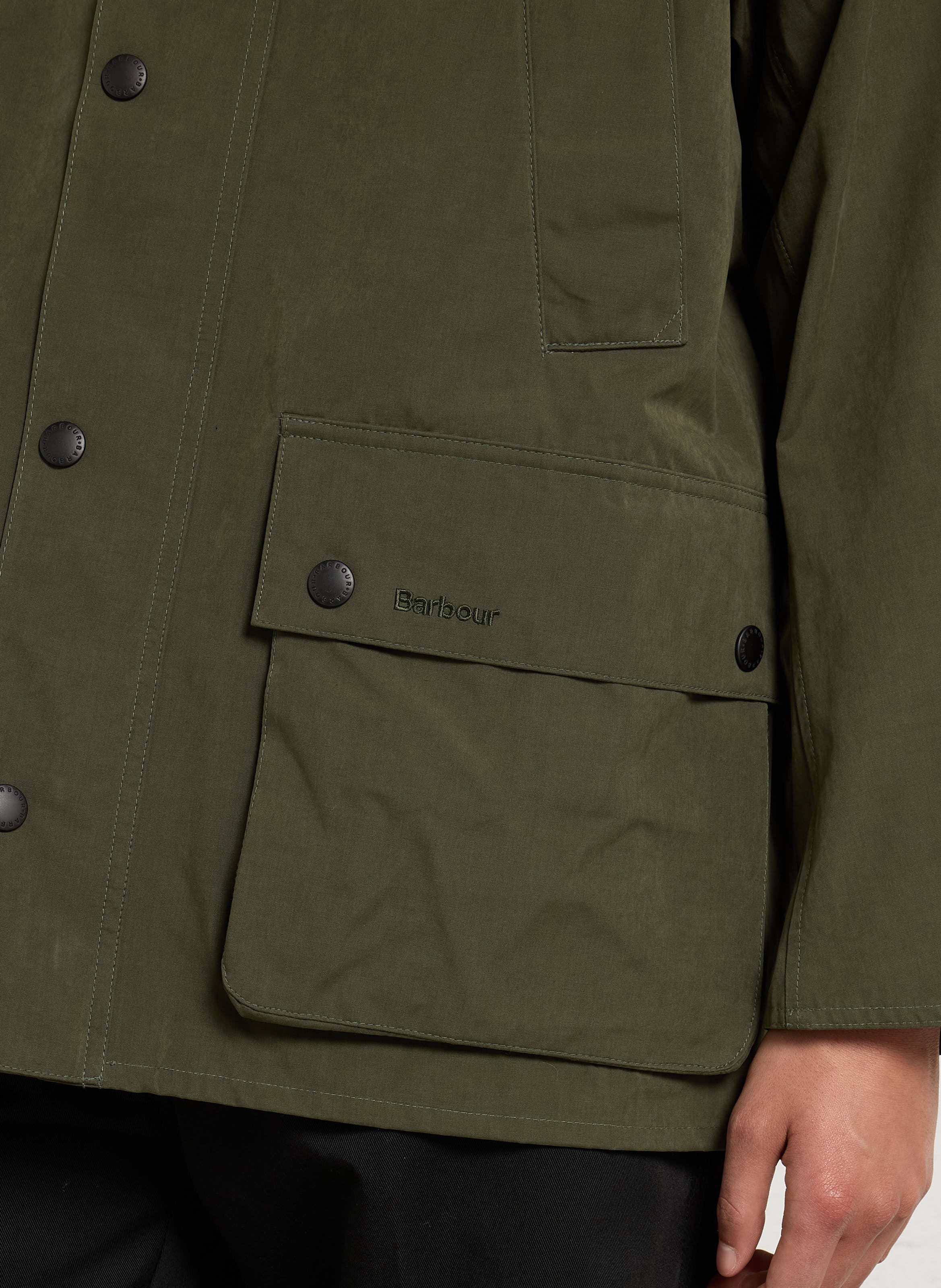 Veste col classique en coton mélangé BARBOUR Vert
