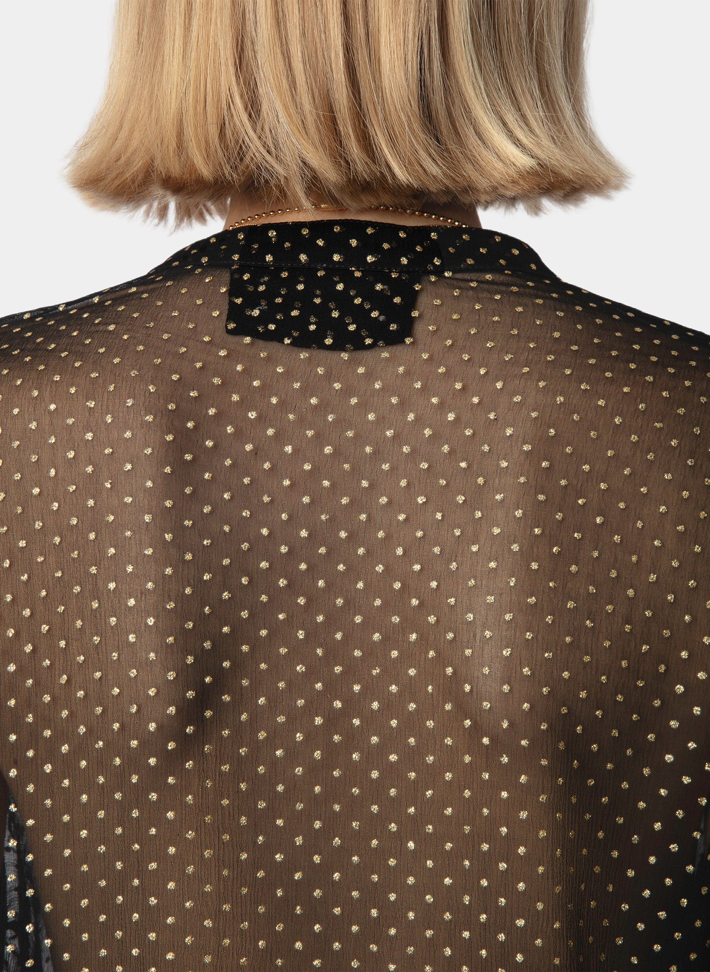 Chemise transparente à pois ZADIG&VOLTAIRE Noir
