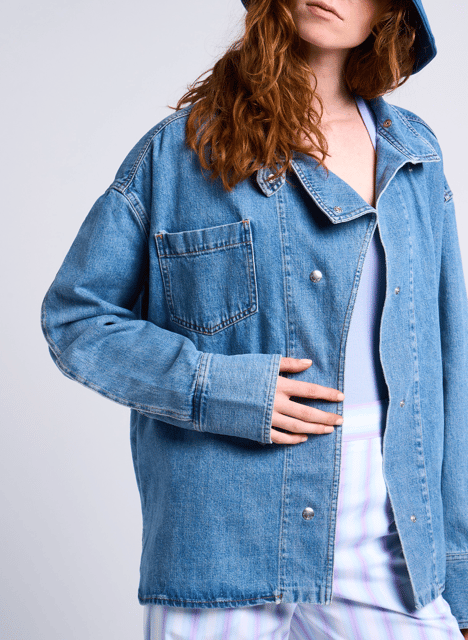 Oversized, katoenen spijkerjasje MARGAUX LONNBERG