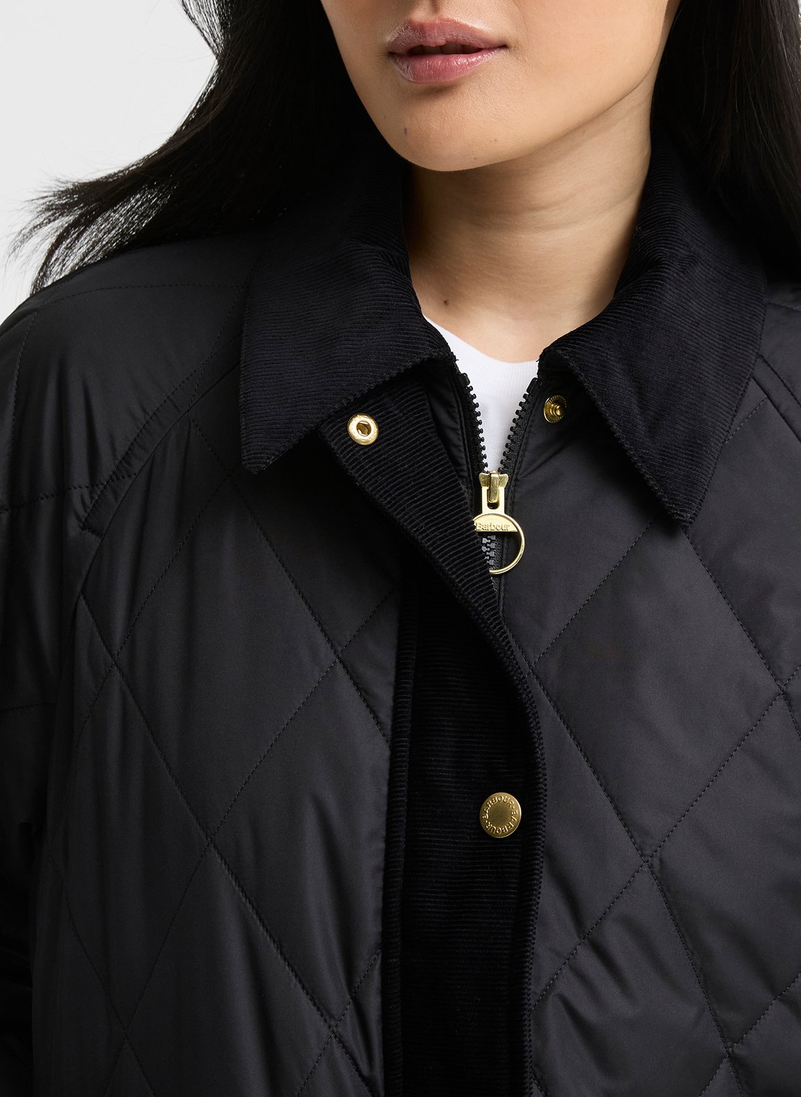 Quilted jacket with classic collar BARBOUR Black
