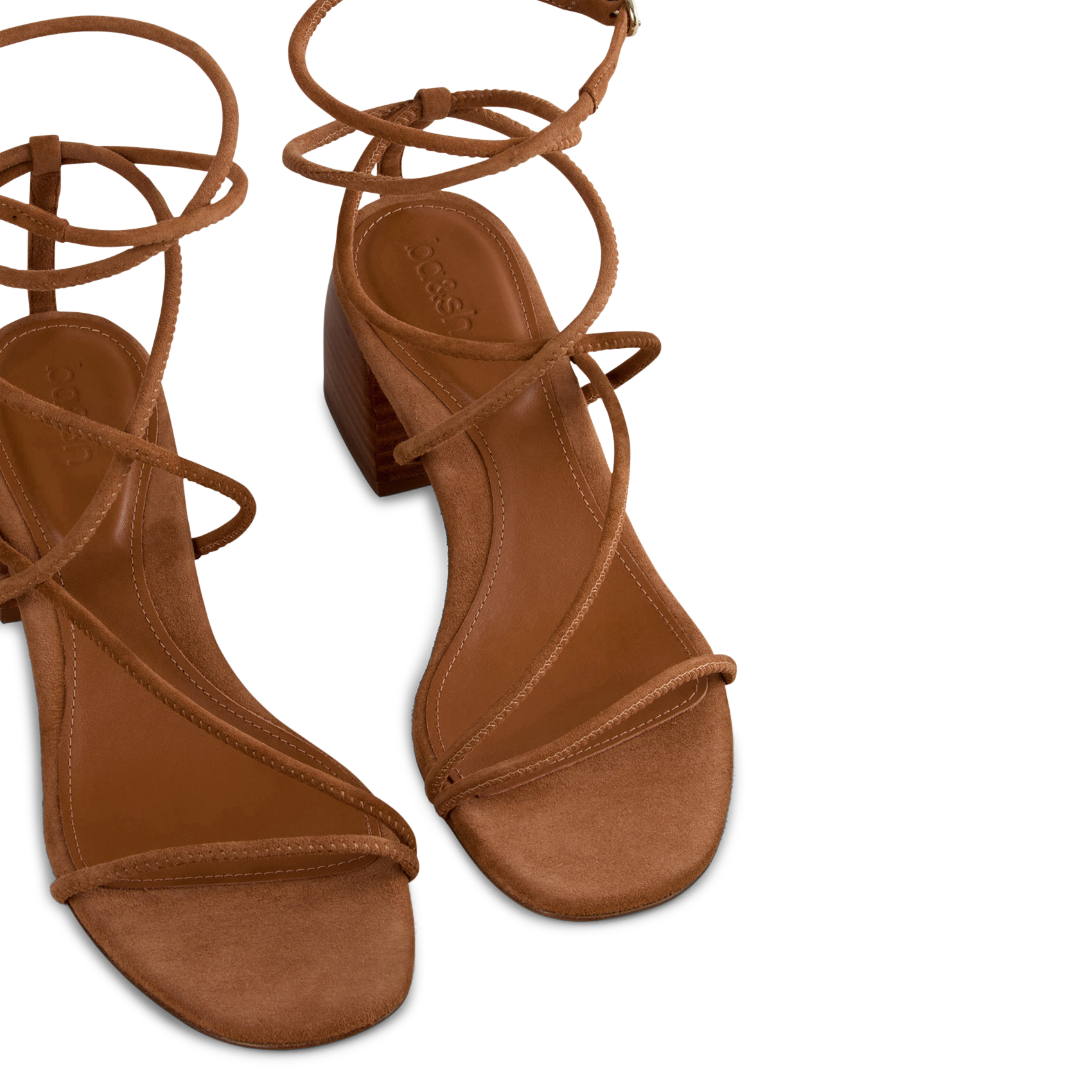 Wildledersandalen mit Absatz BA&SH Braun