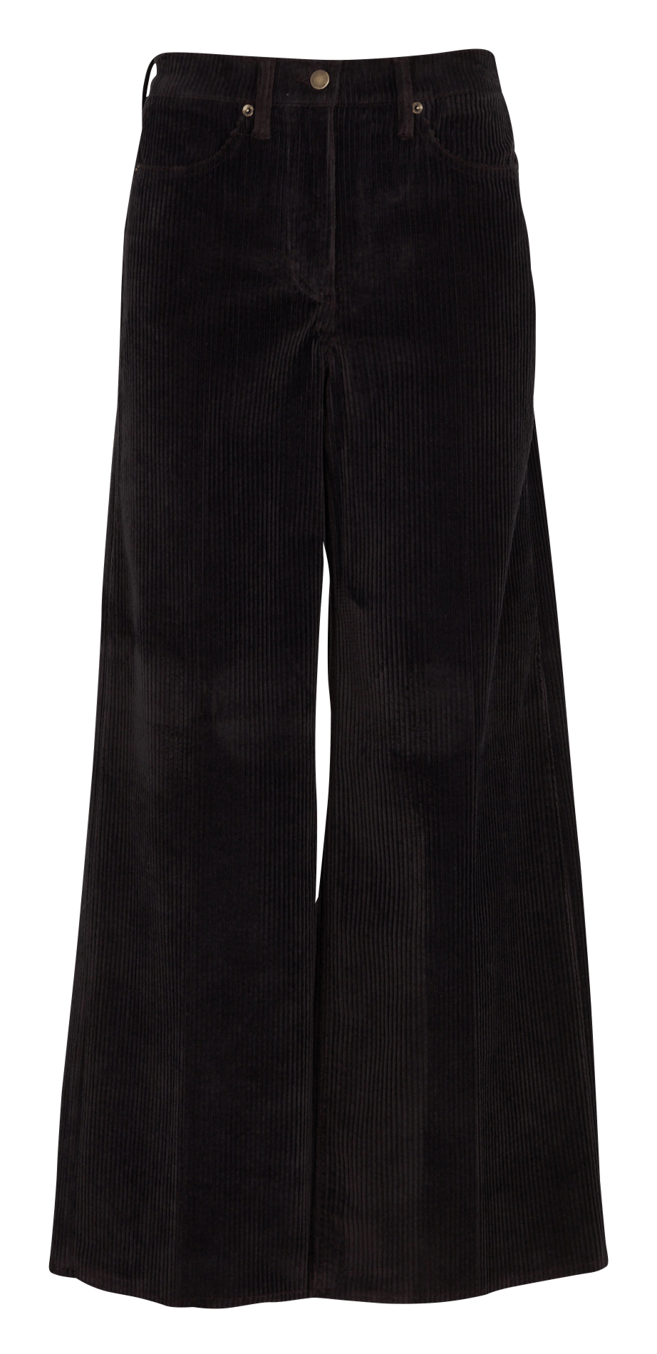 Straight-leg cotton corduroy pants | Brown MOMONI Women