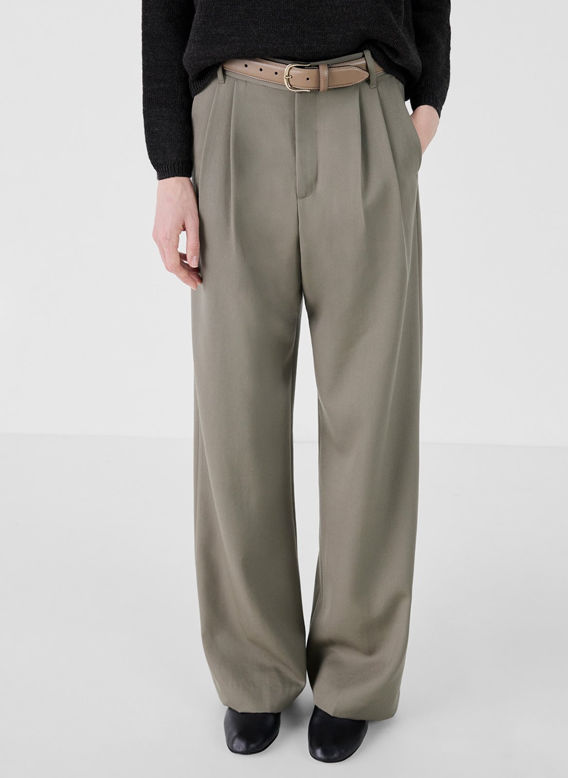 Rechte wollen broek MASSCOB Groen
