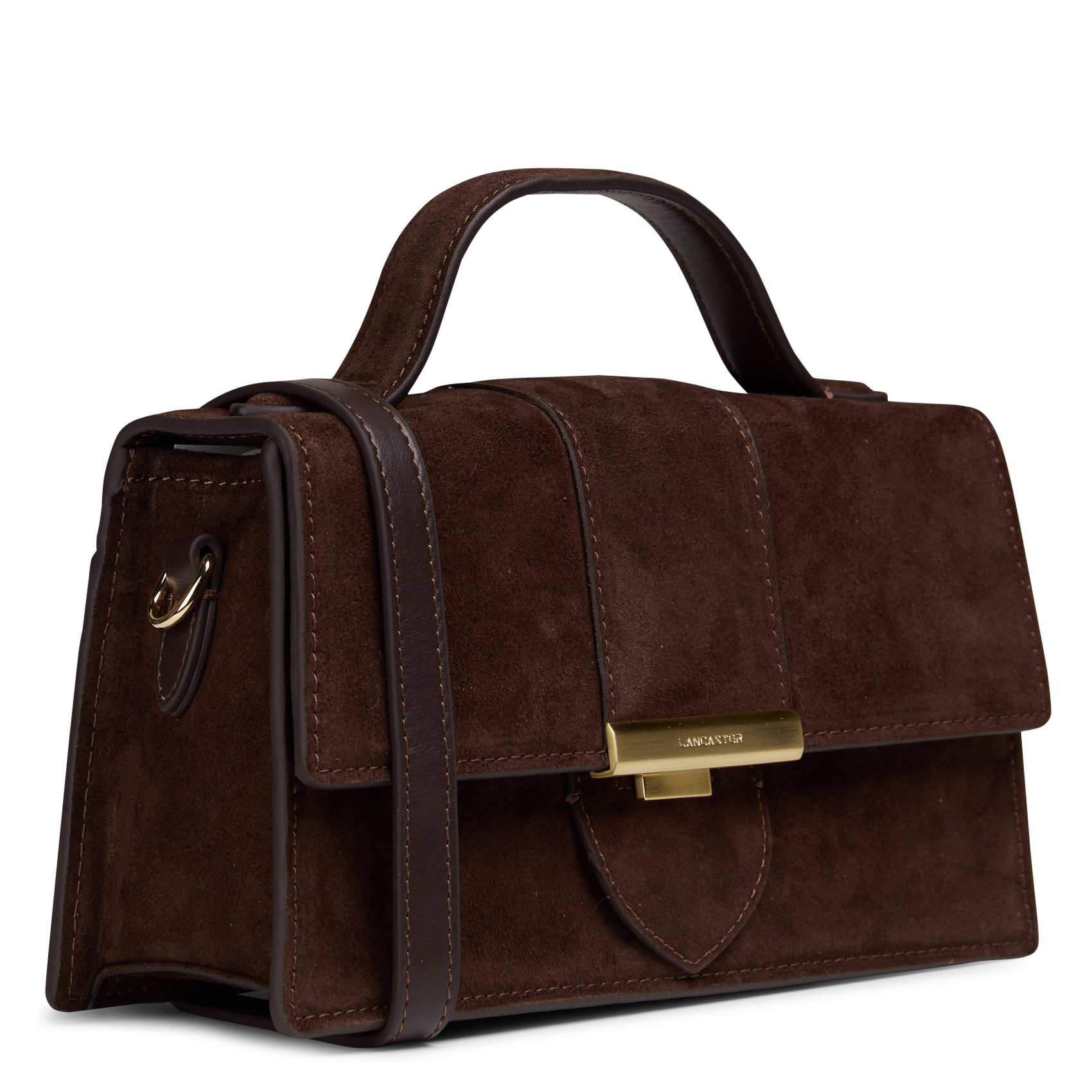 Sac à main en cuir sède LANCASTER PARIS Marron