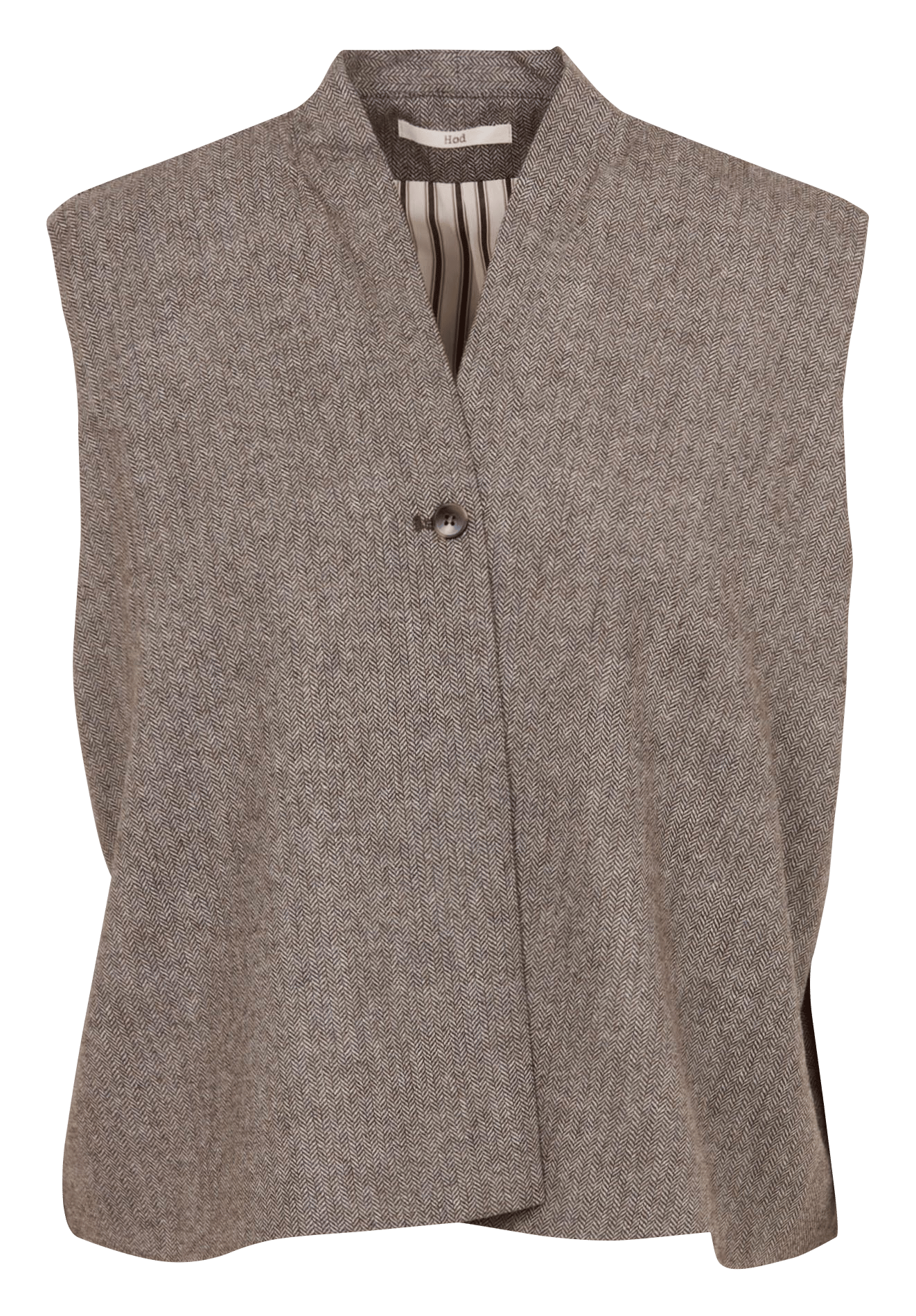 Strickjacke aus Wollmix mit V-Ausschnitt HOD PARIS Braun