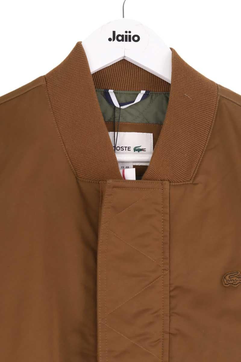 Regular-fit organic cotton jacket with sherpa collar LACOSTE - SECONDE MAIN Brown