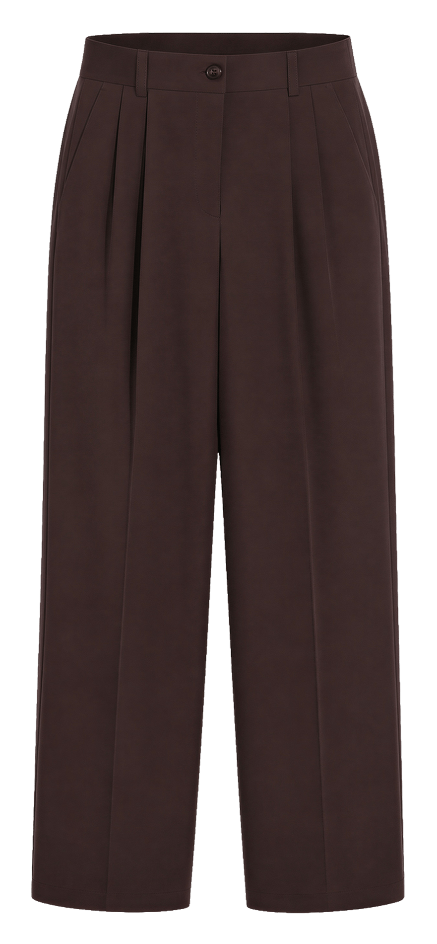 Wide-leg cotton-blend pants PABLO Brown