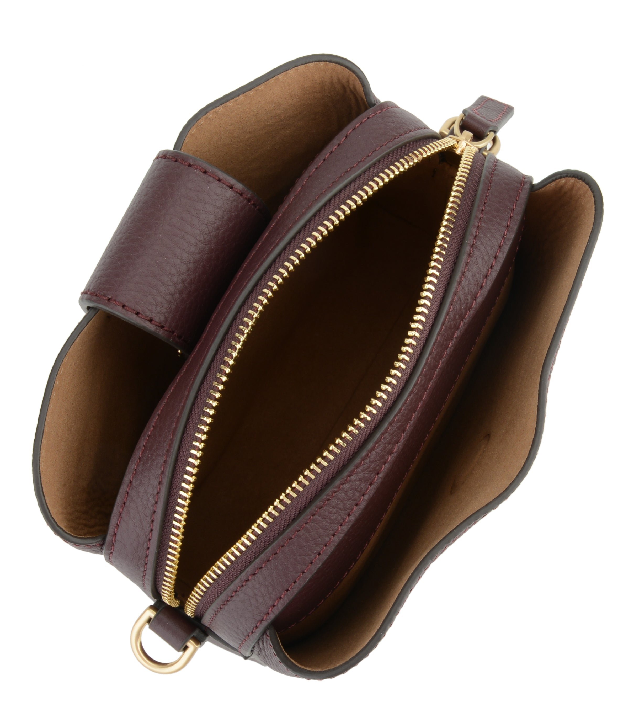 Crossbody bag in cowhide leather | Red POURCHET Women