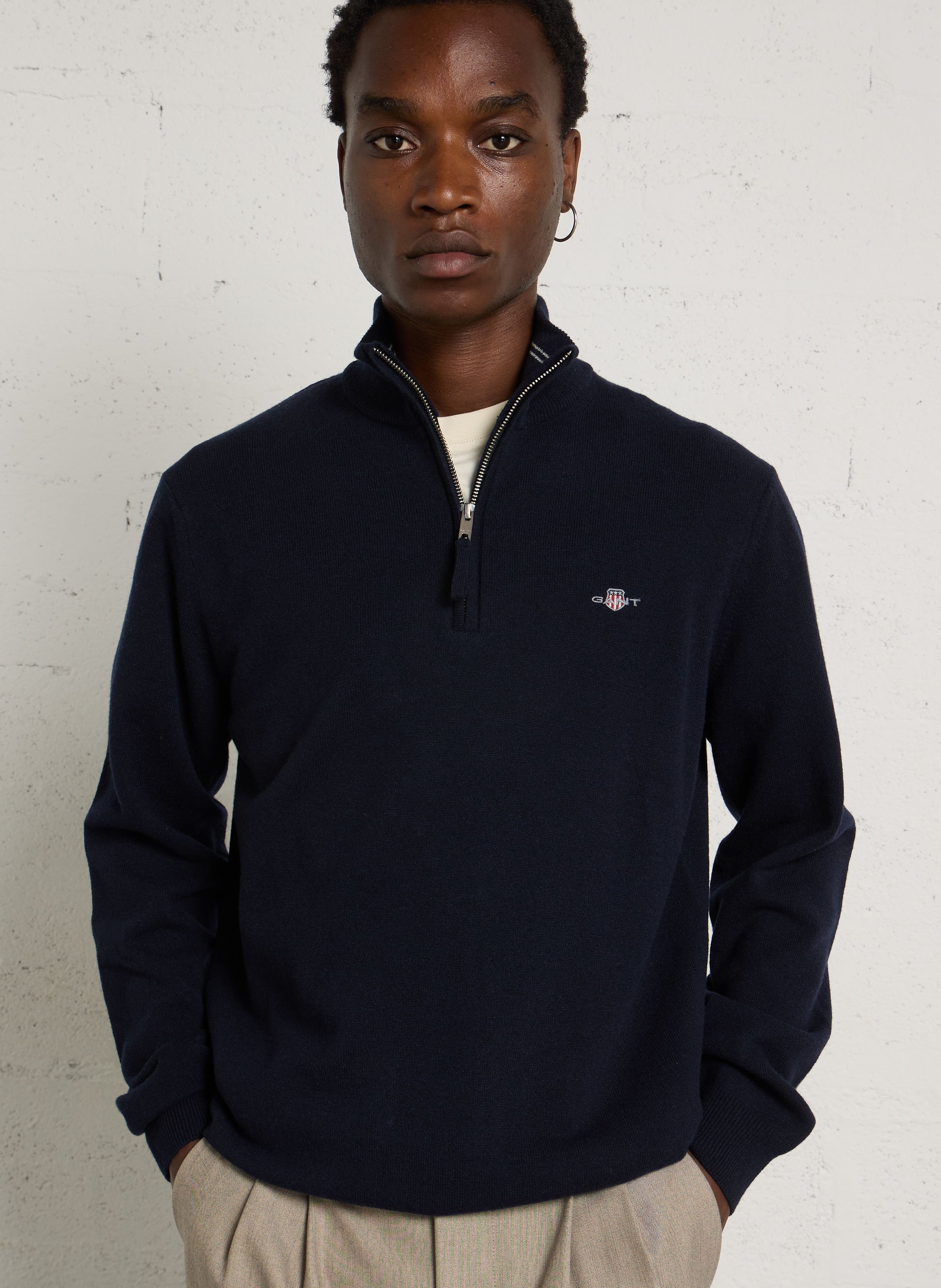 Wollpullover mit Polokragen GANT Blau
