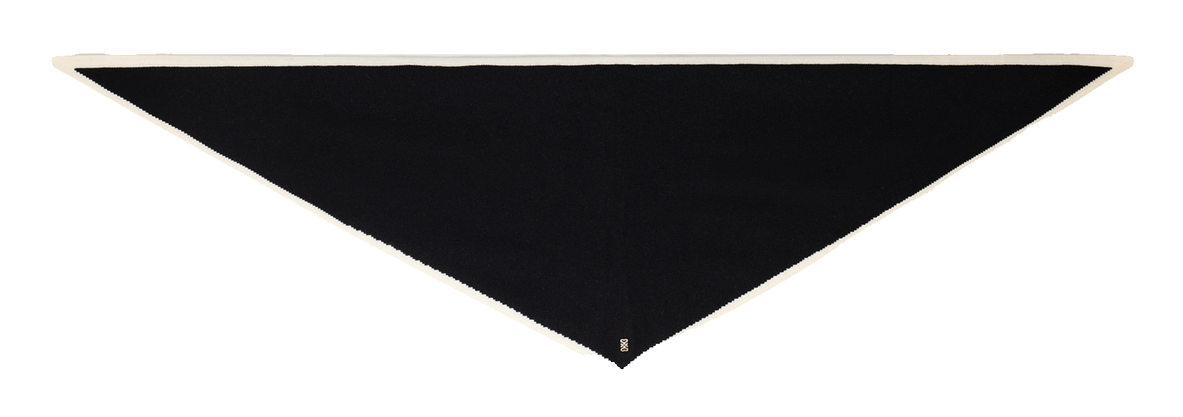 Foulard triangle bicolore en laine et cachemire SANDRO Noir