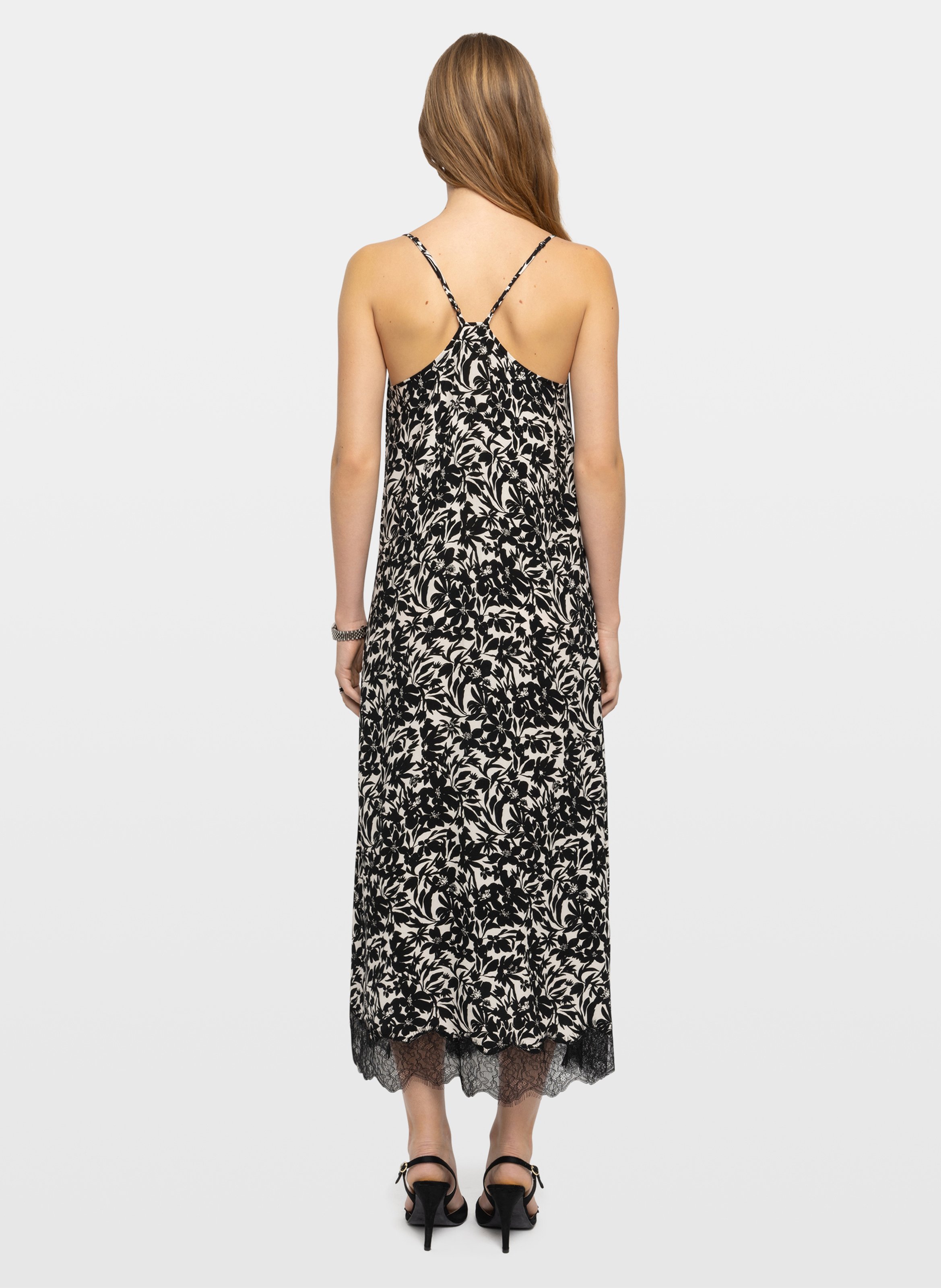 Long V-neck lace dress ZADIG&VOLTAIRE Black
