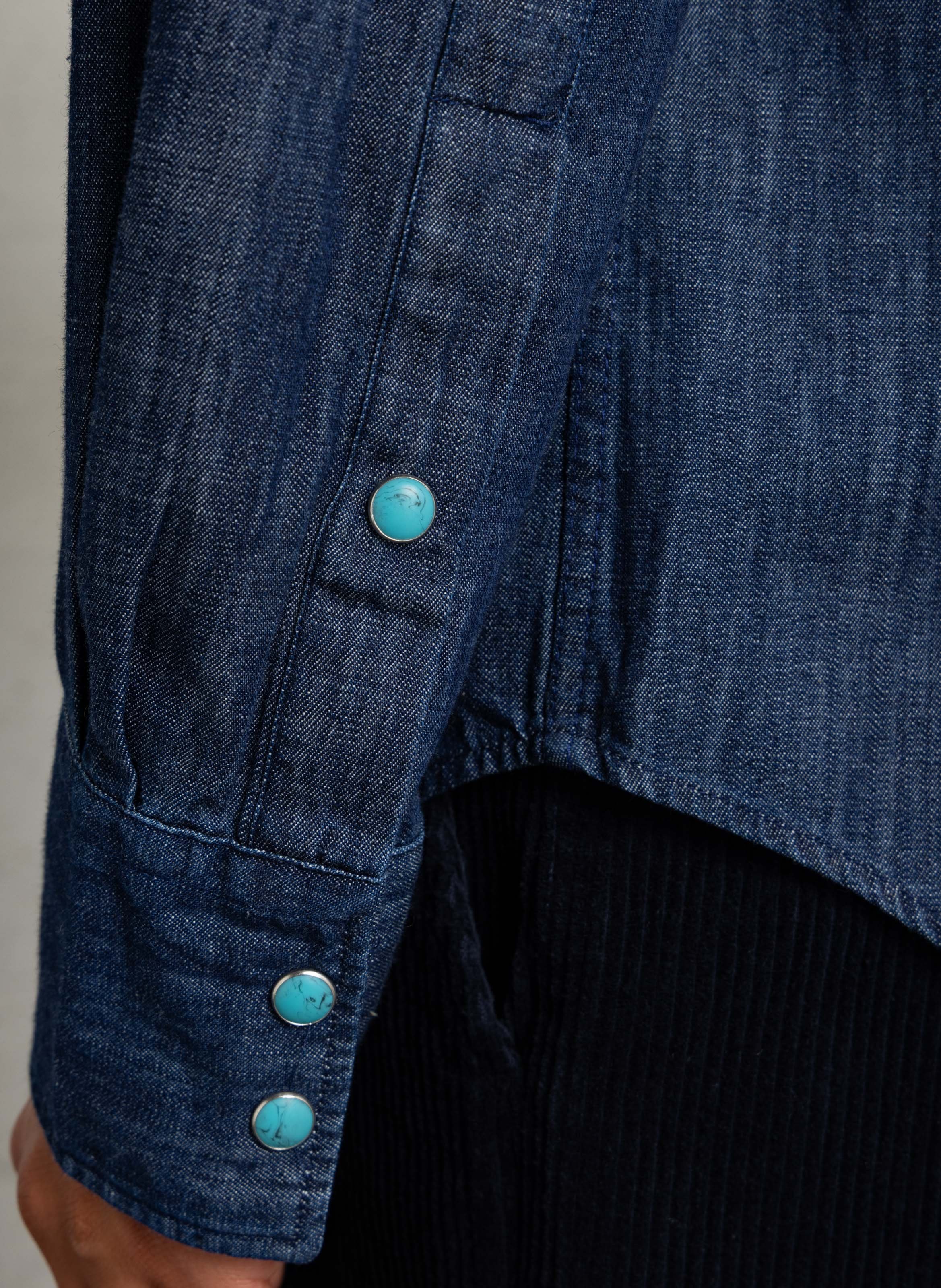 Vorgewaschenes Hemd HARTFORD Blau