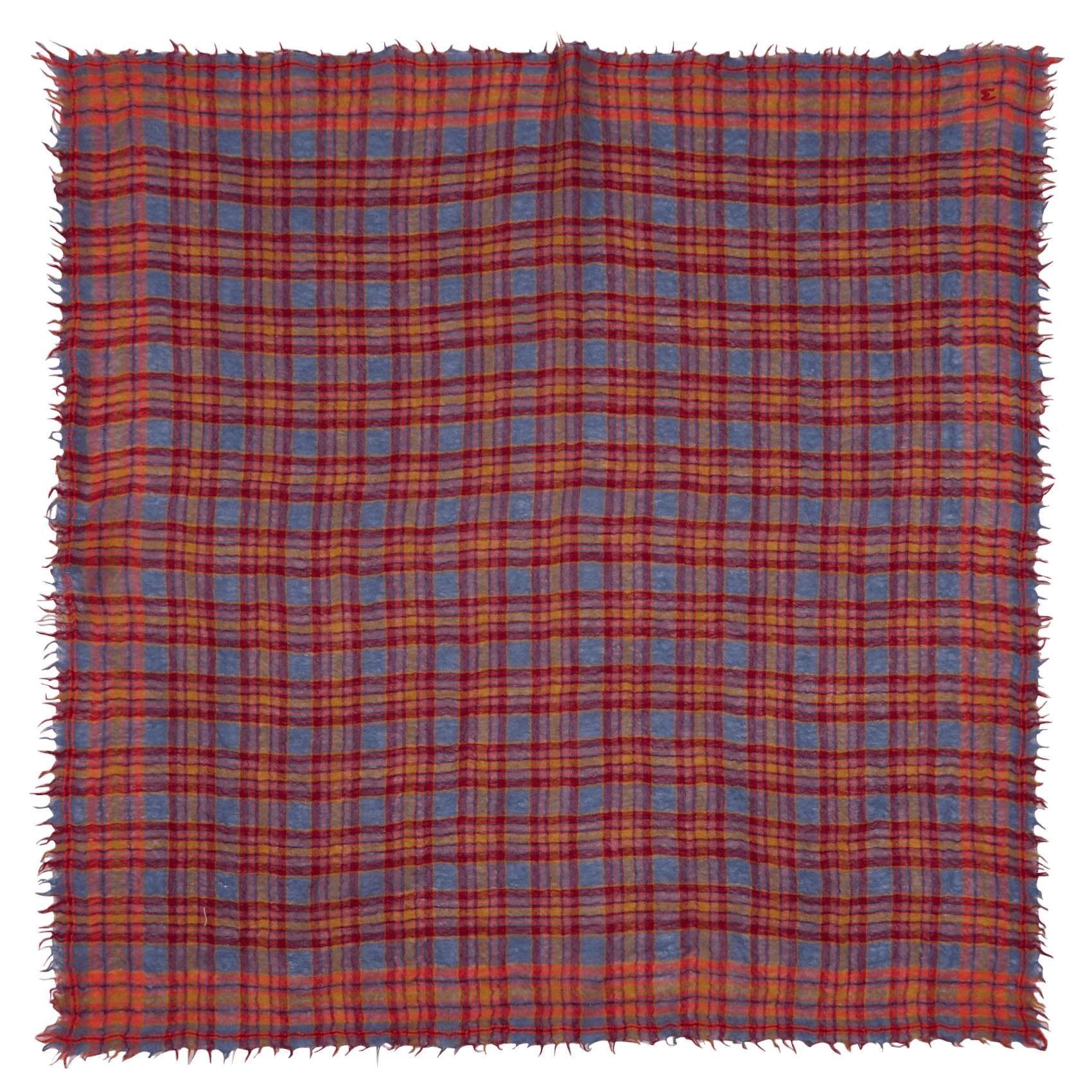 Foulard carré à carreaux en laine MOISMONT