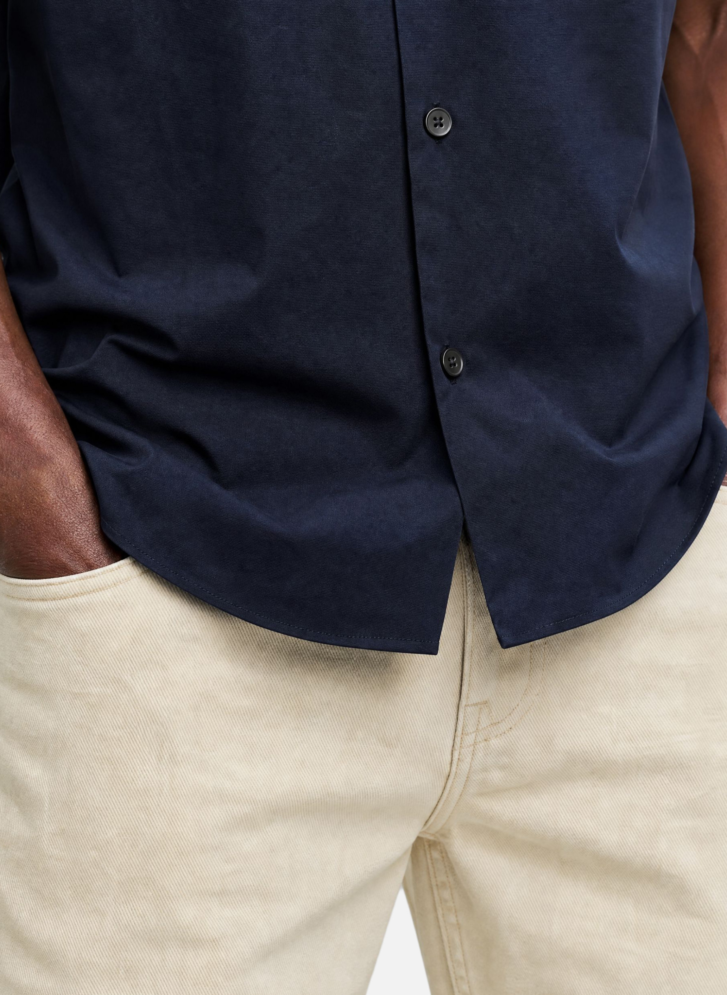 Plain light blue short-sleeved shirt THE KOOPLES Blue
