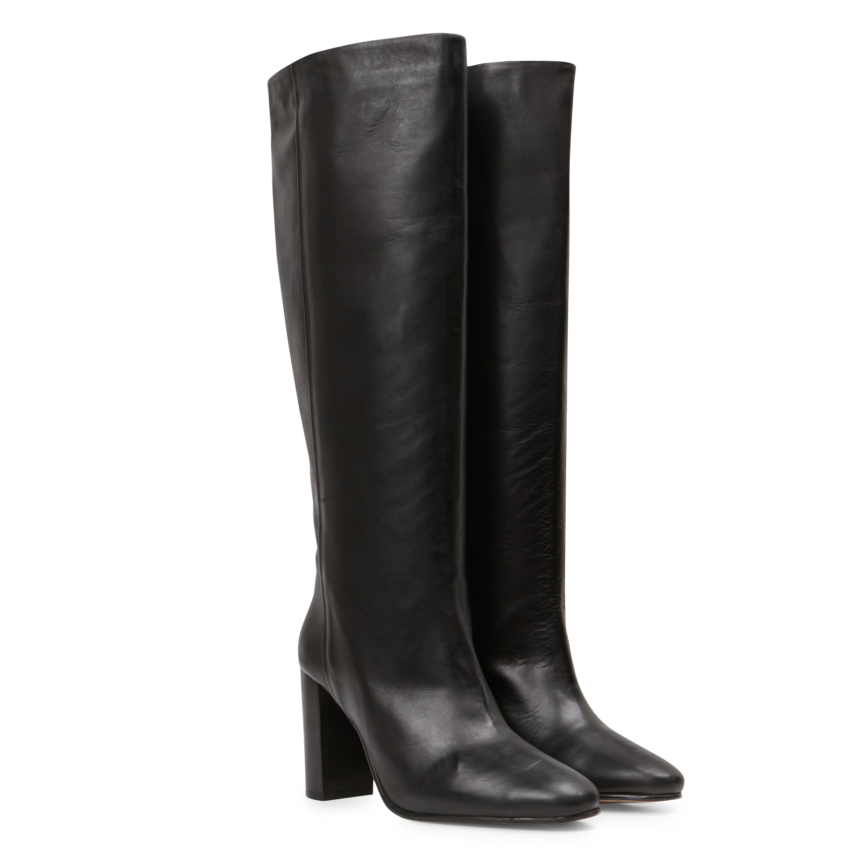 Heeled leather boots JONAK Black