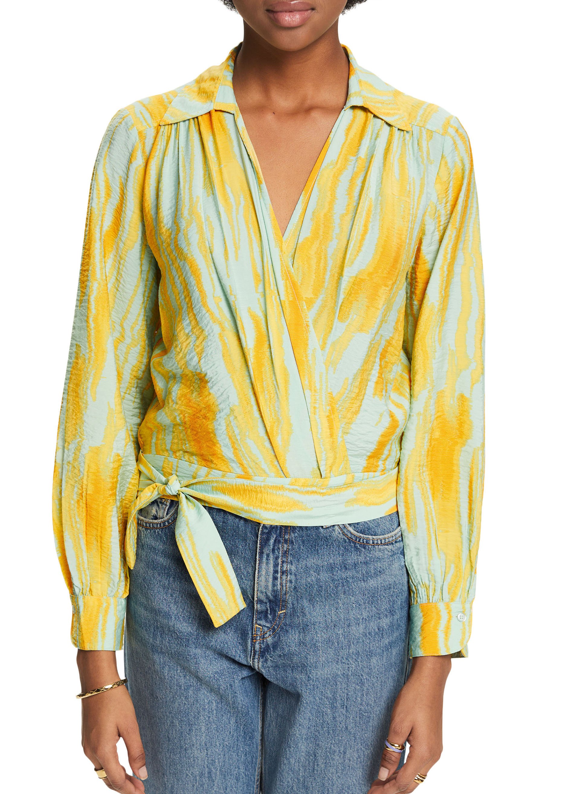 Printed wrap top ESPRIT Green