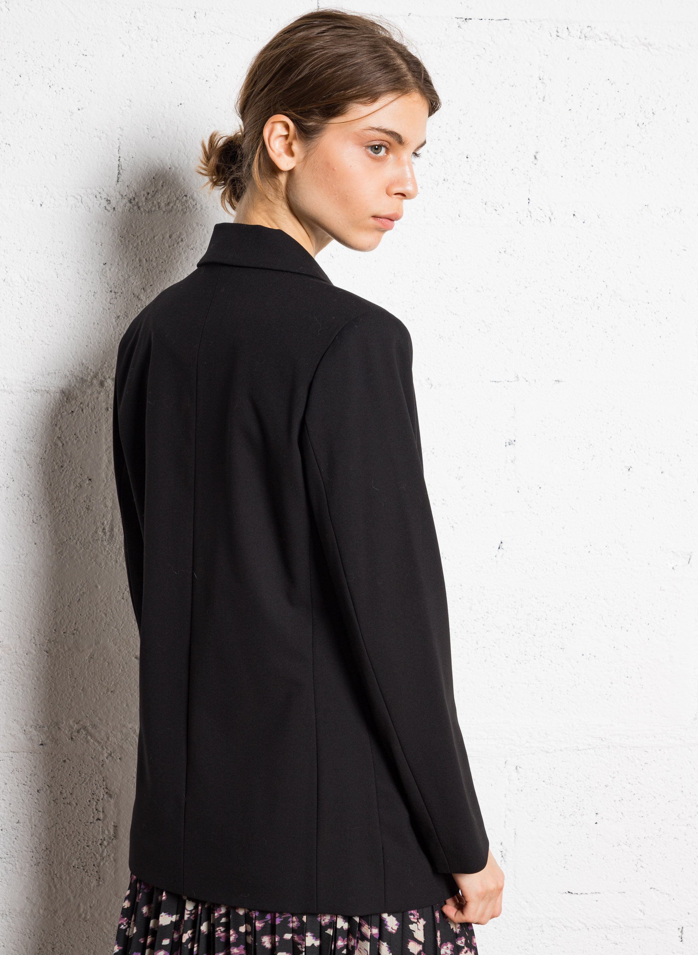 Blazer with contrast buttons I CODE Black