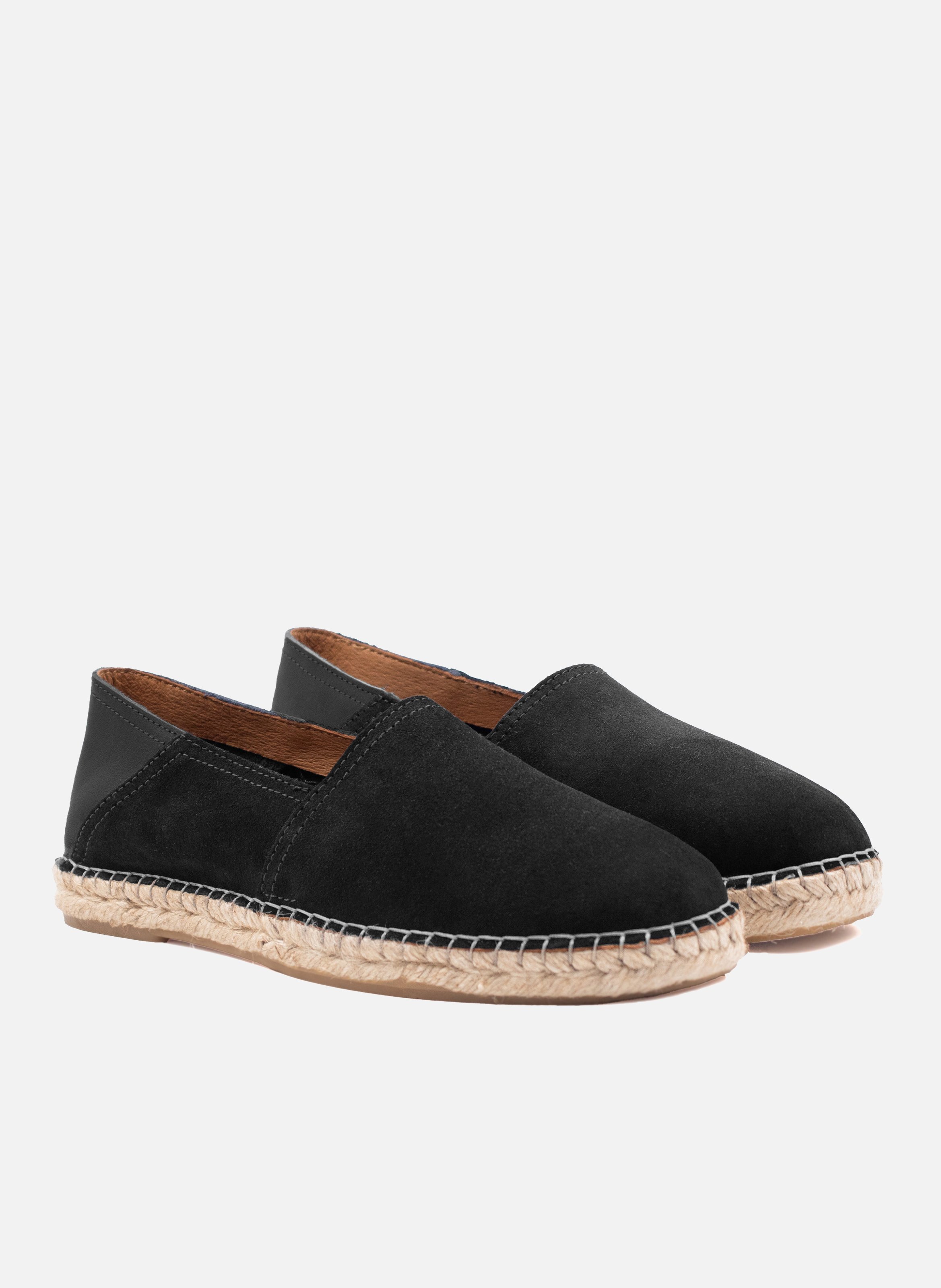 Men's suede leather espadrilles JULES & JENN Black
