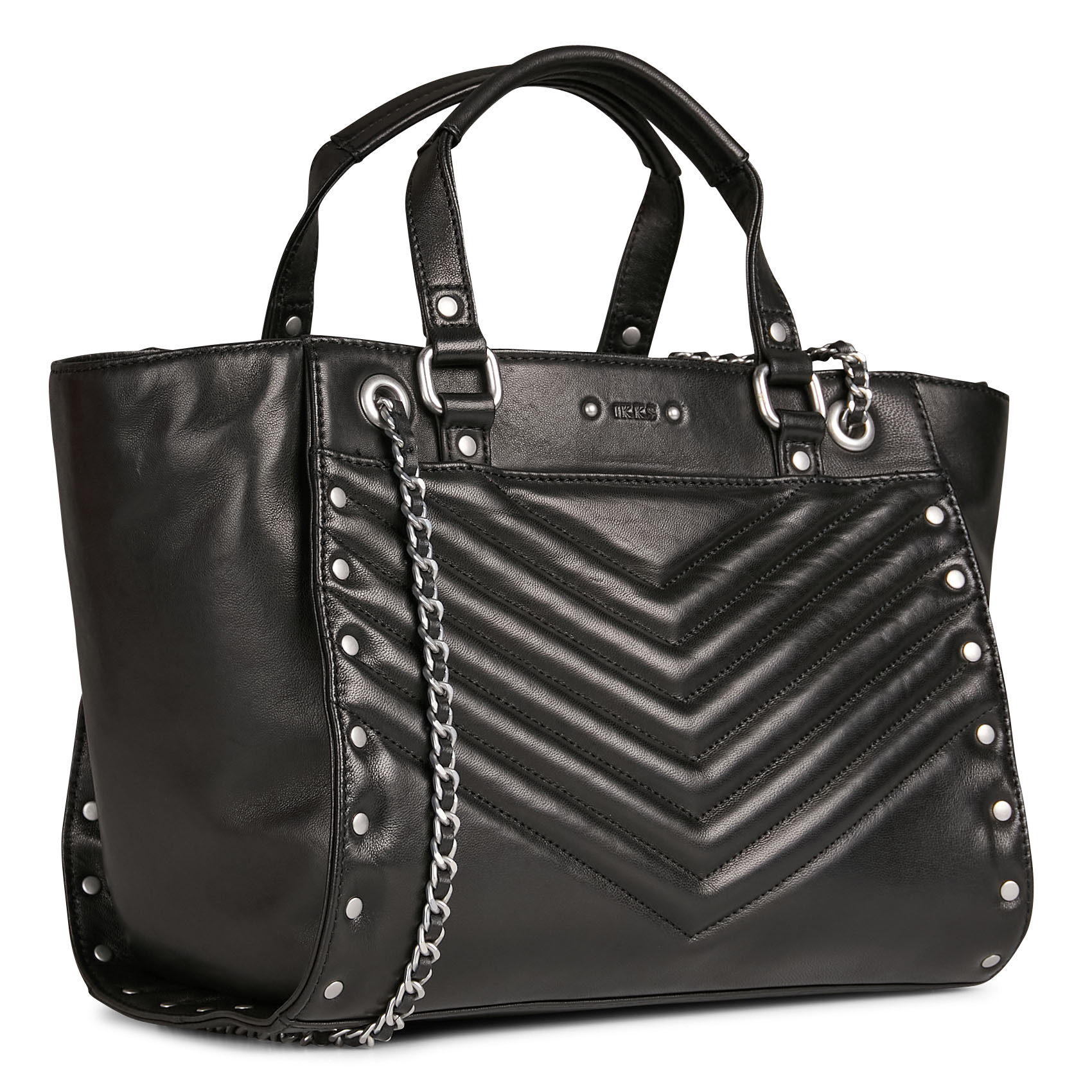 Dori leather shoulder bag IKKS Black