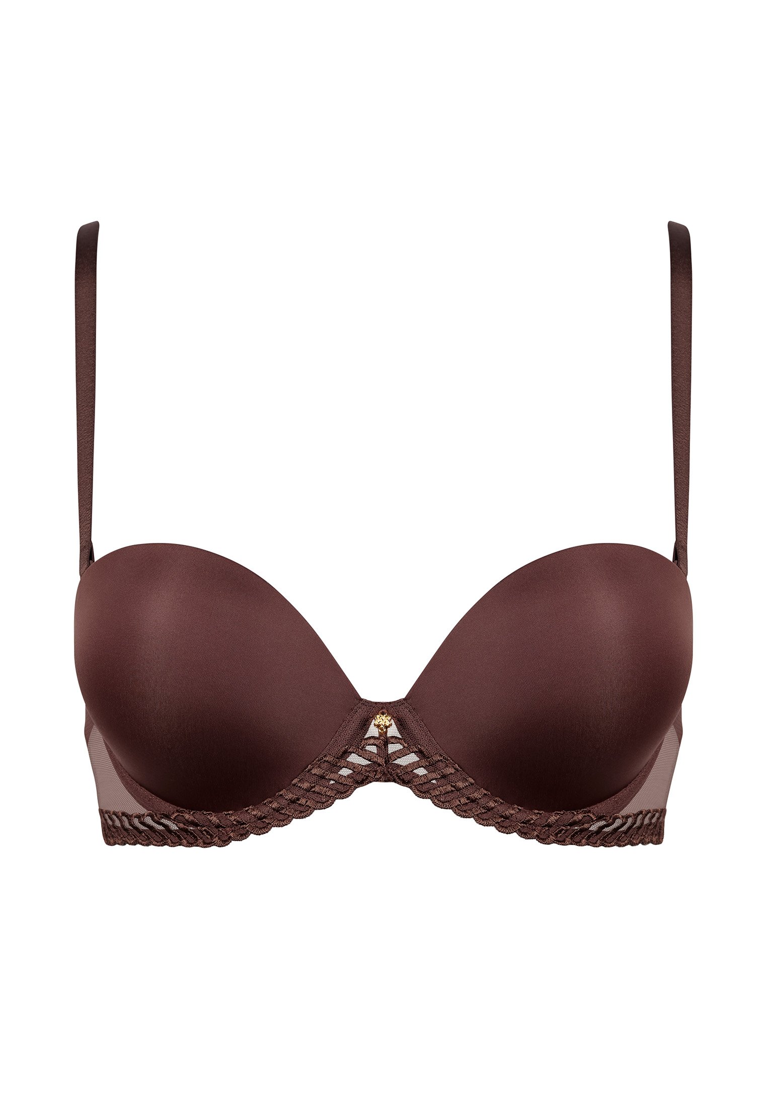Plunge bandeau bra AUBADE Brown