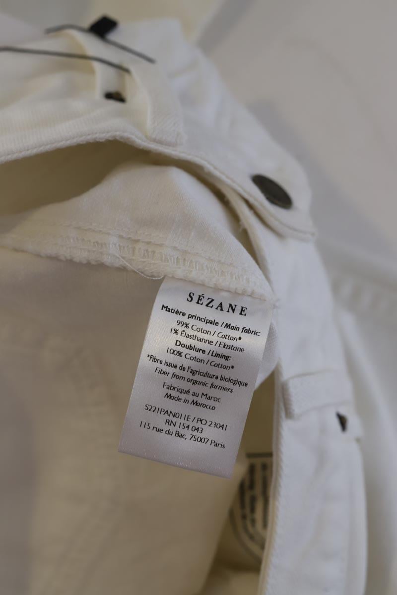 Cotton skinny jeans SEZANE - Seconde main White