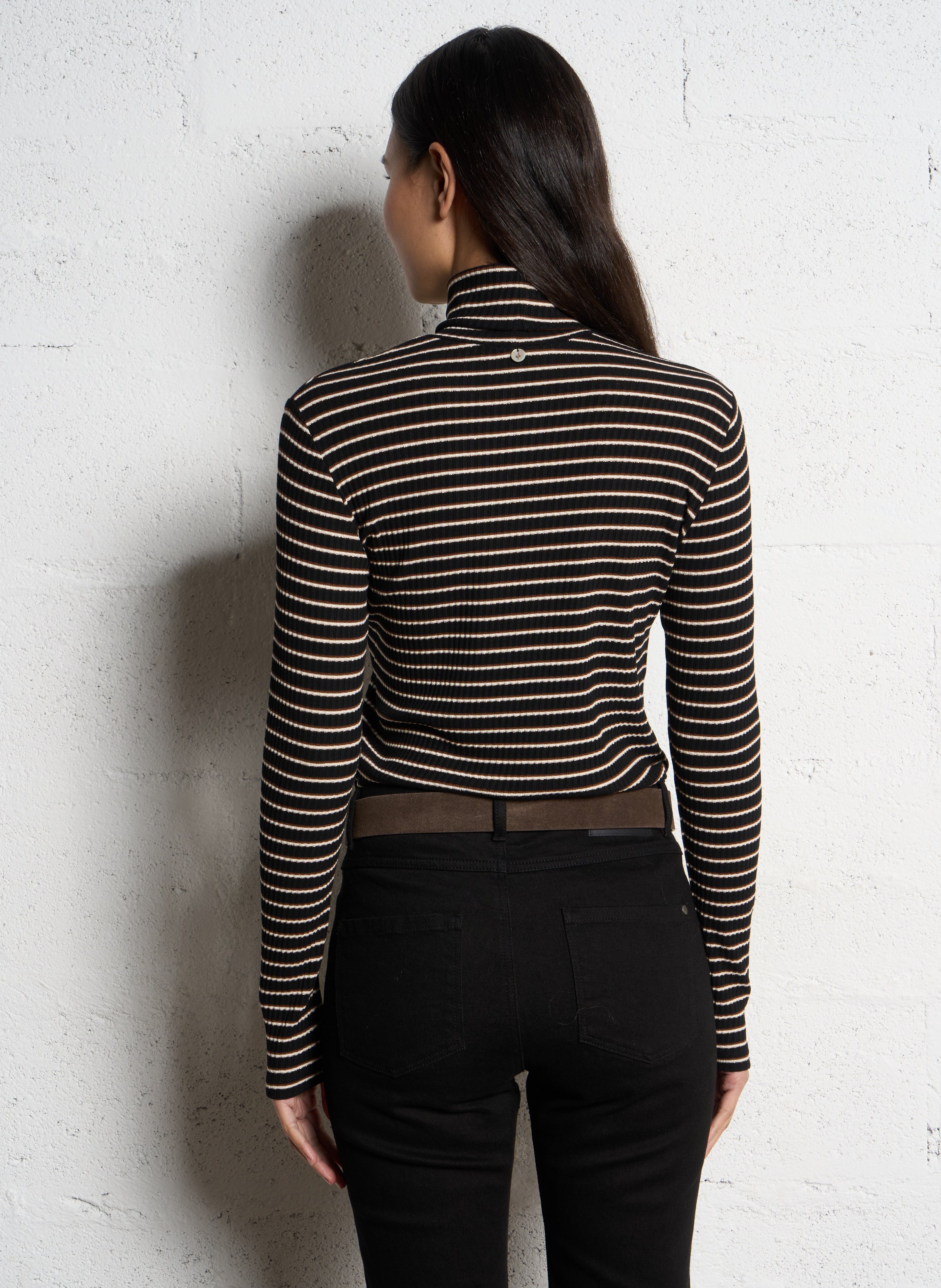 High-neck T-shirt ONE STEP Grey