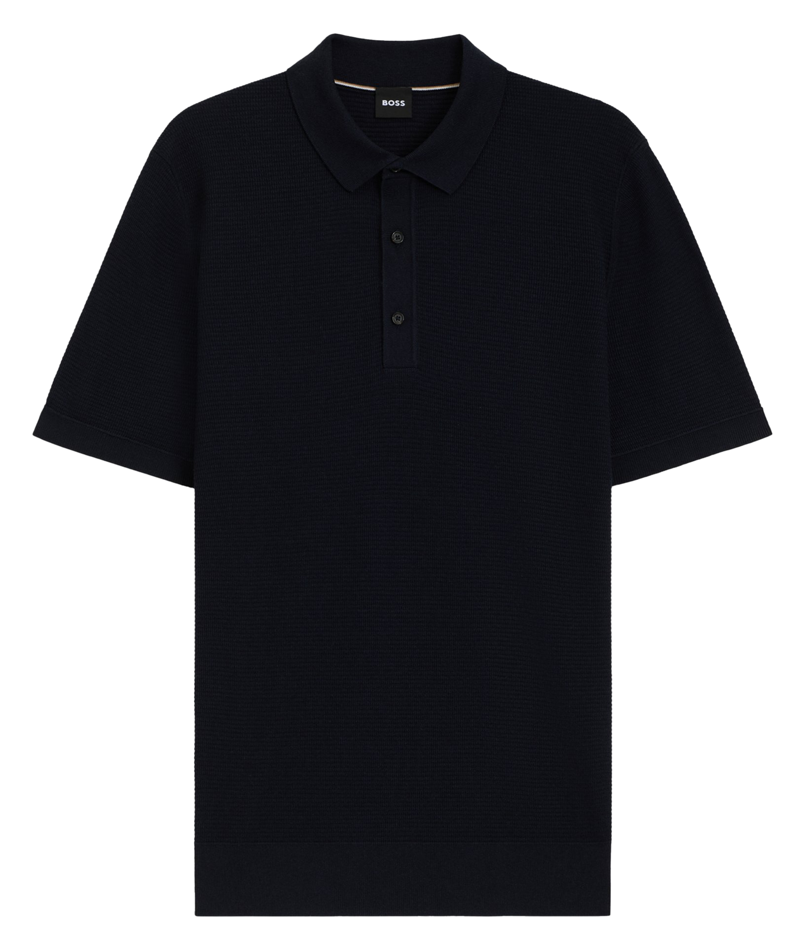 Cotton and linen polo shirt BOSS Blue