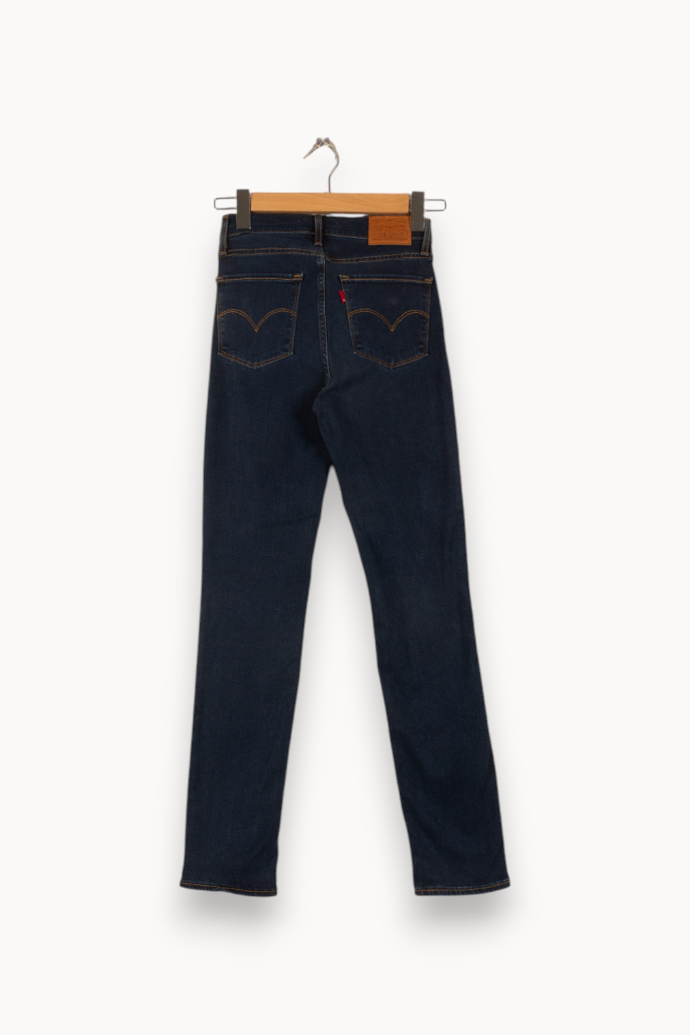 Cropped slim jeans with studs LEVI'S - Seconde main Blue