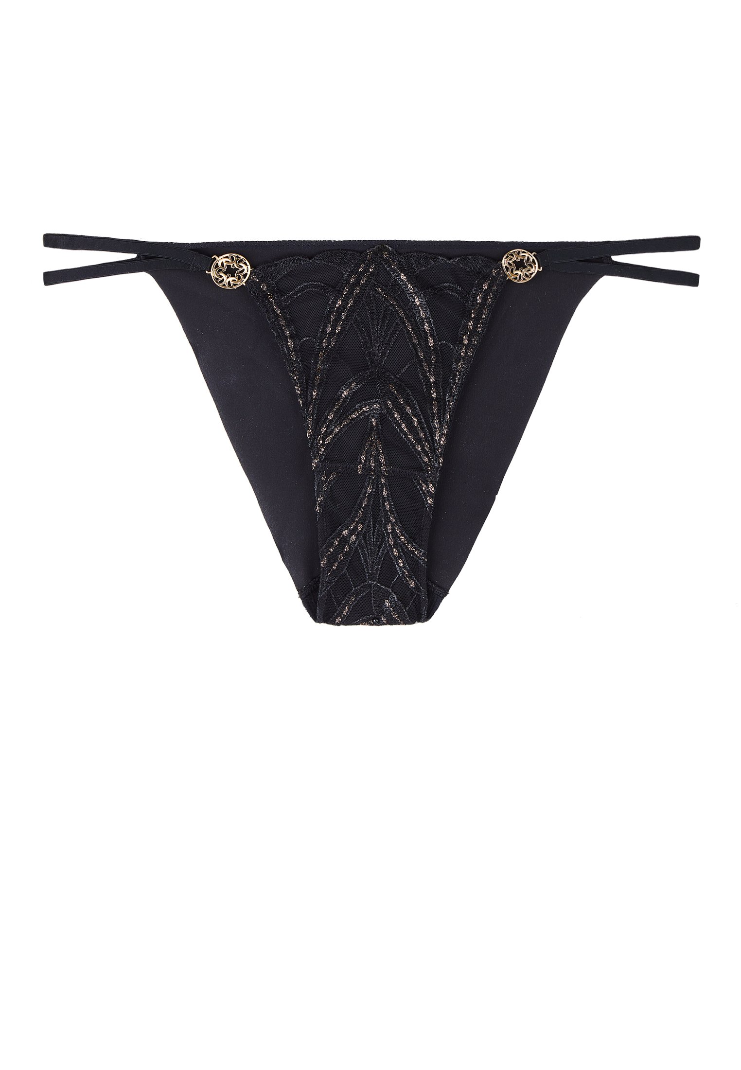 High-cut panties with mini hearts AUBADE Black