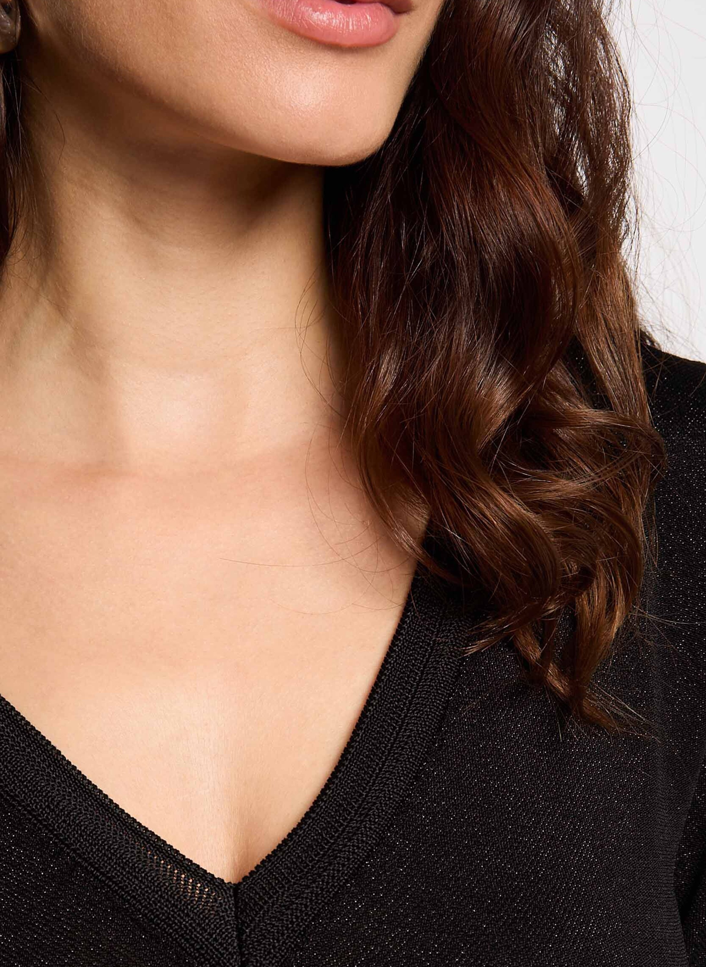 Top col V MORGAN Noir