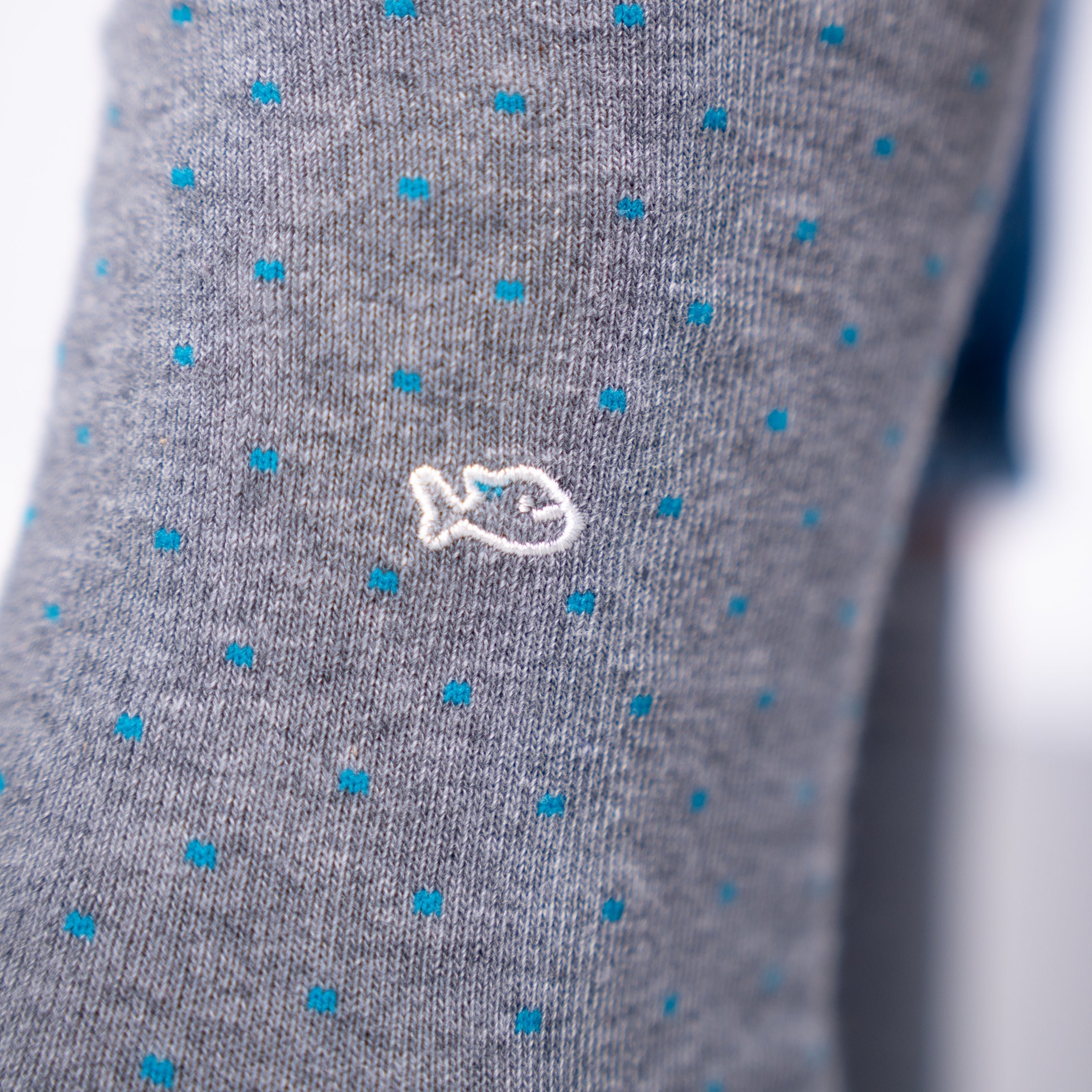 Combed cotton socks with polka dots BILLYBELT Grey