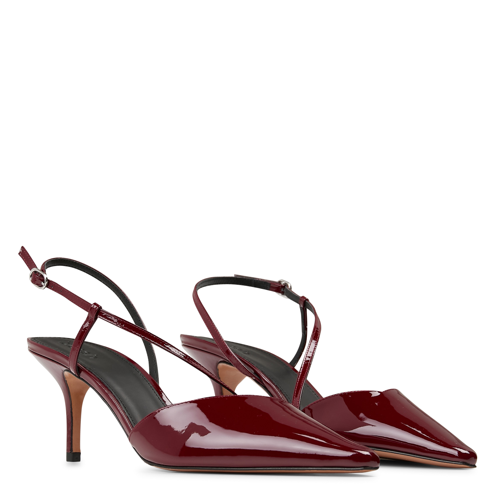 Escarpins en cuir vernis BA&SH Prune