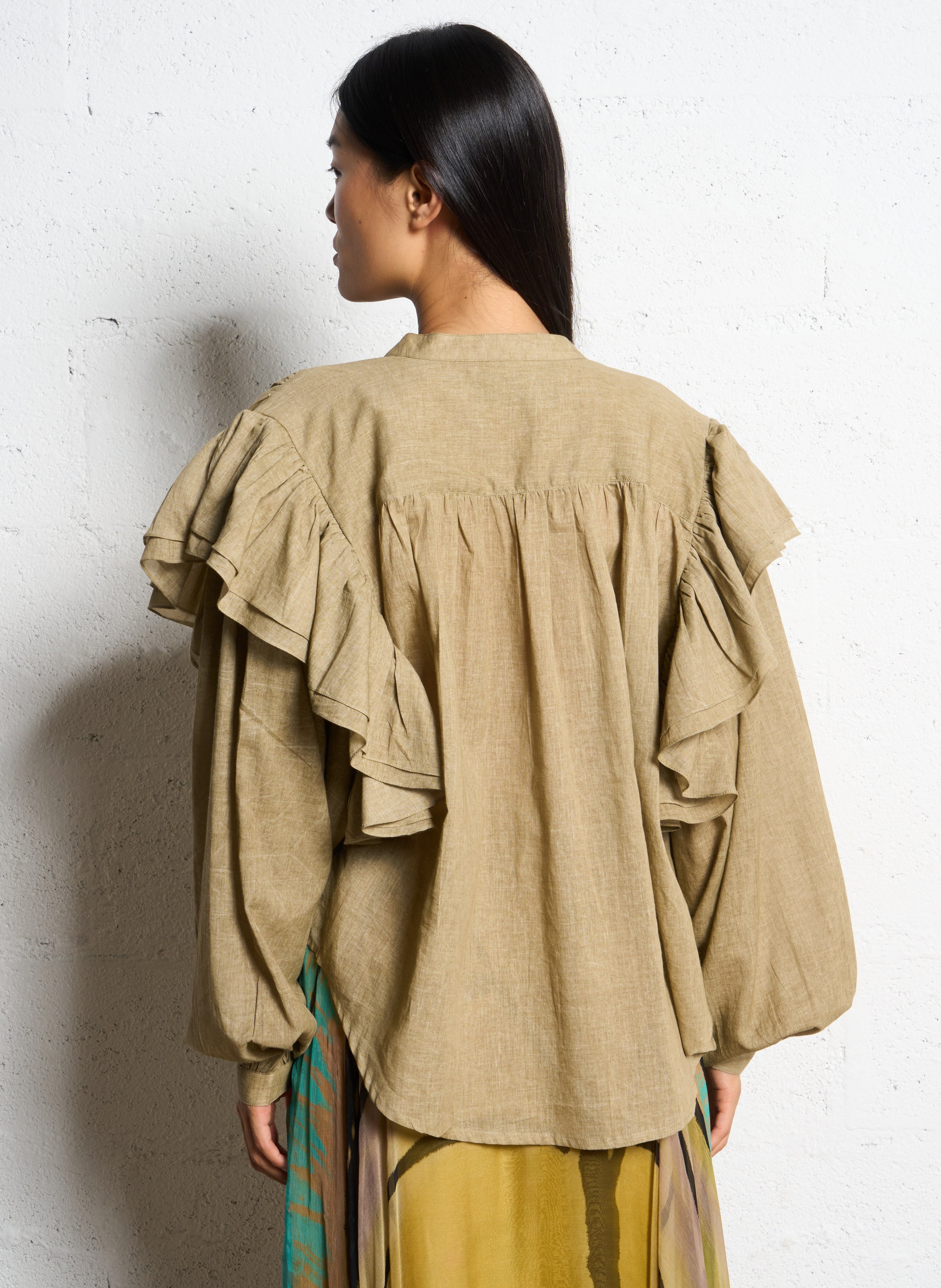 Chemise col coton  MES DEMOISELLES Beige