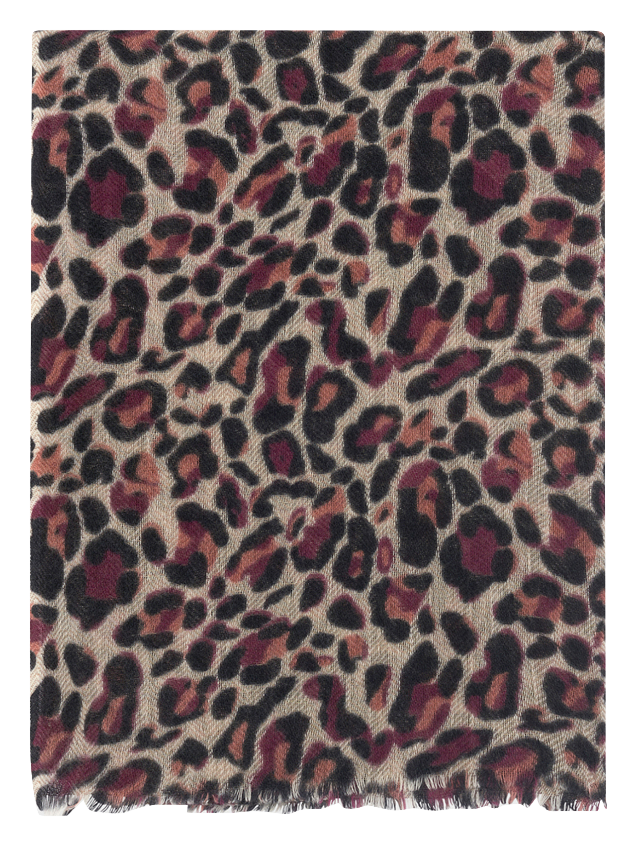 Echarpe imprimée en laine et cachemire PABLO Rouge