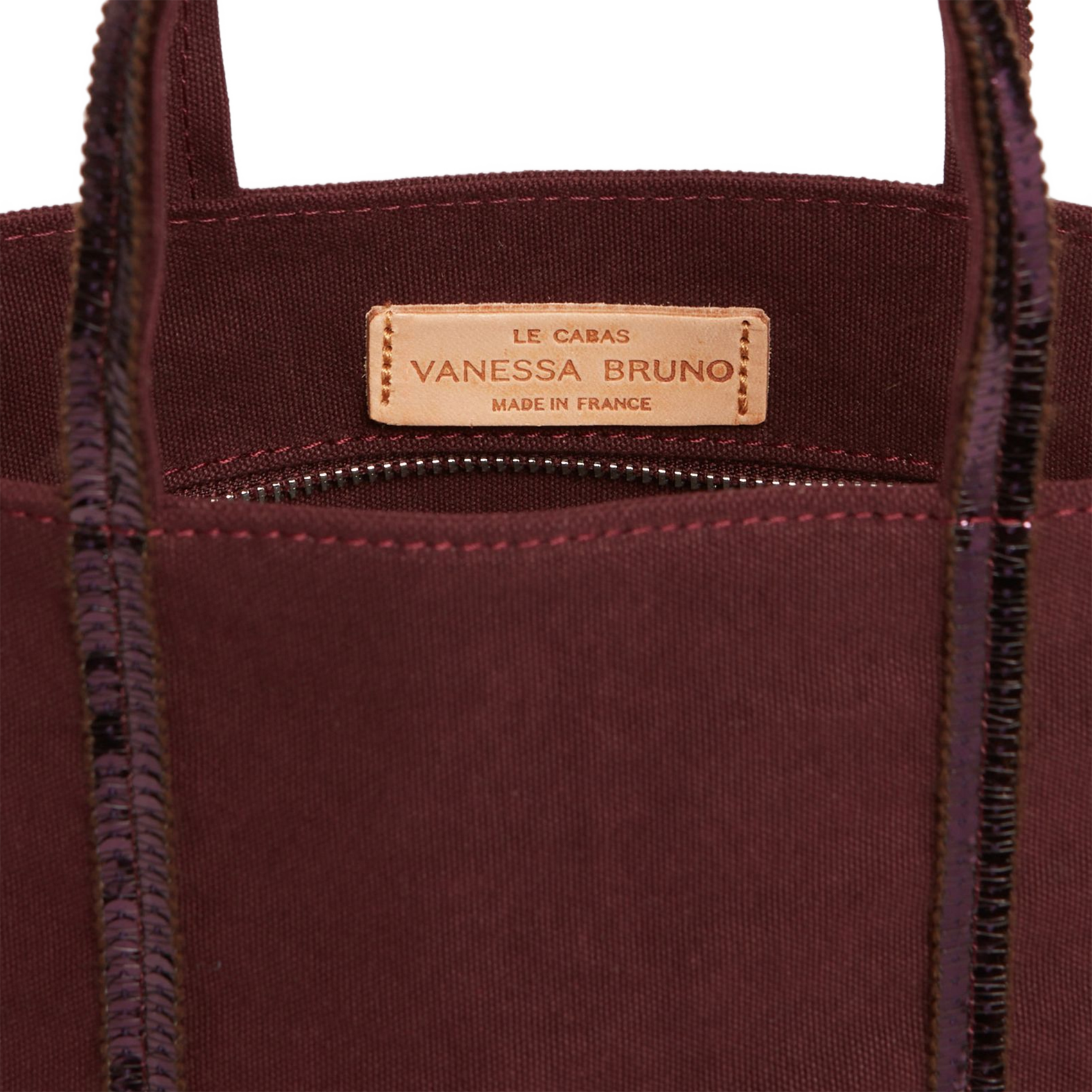 Cabas S en coton à sequins VANESSA BRUNO Rouge
