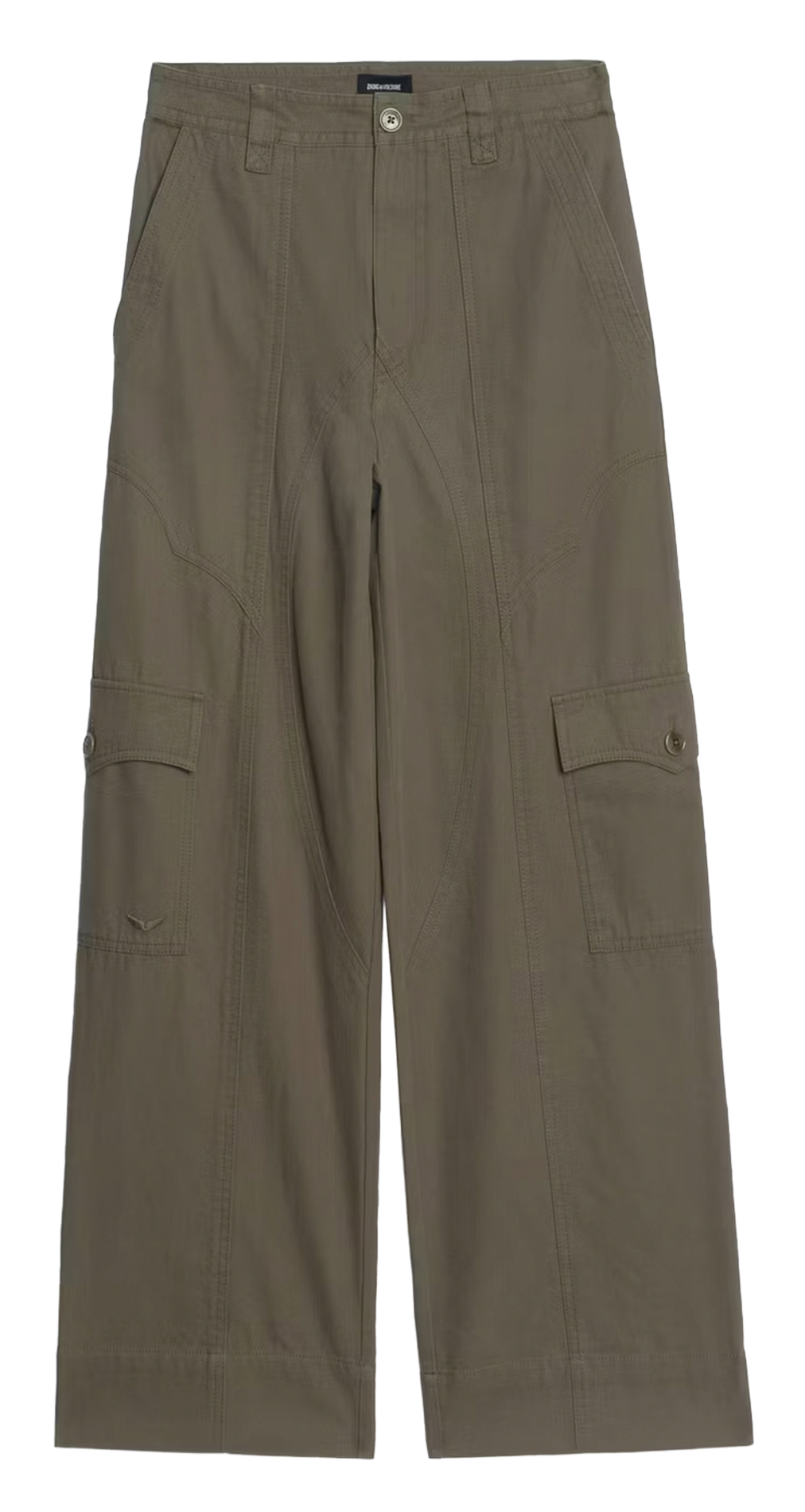 Pantaloni cargo larghi in cotone ZADIG&VOLTAIRE Verde