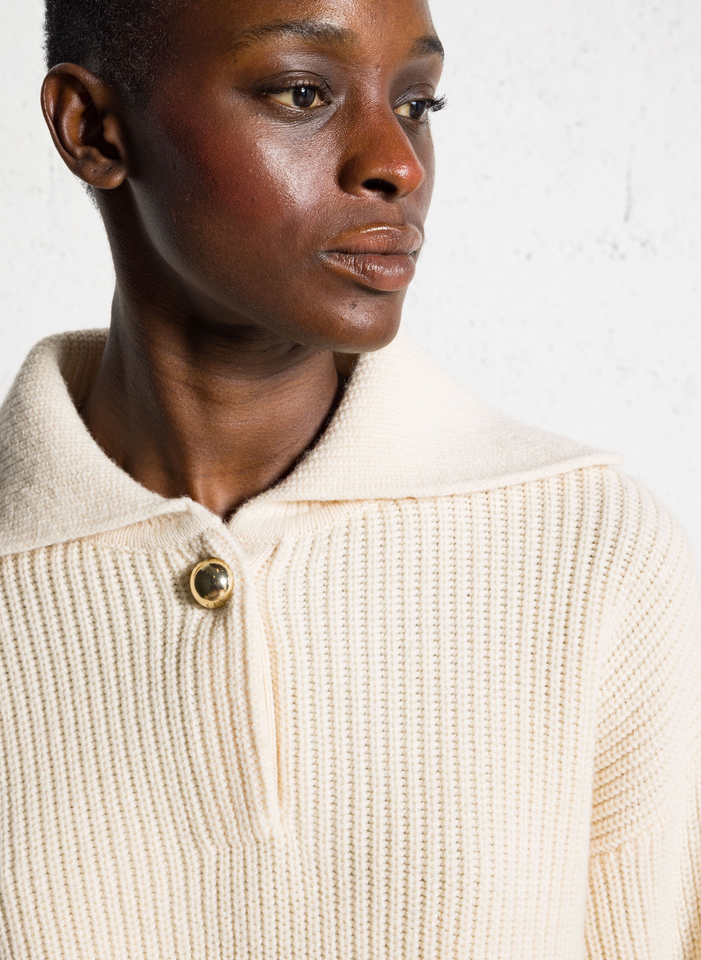 Oversize-Pullover aus Wollmix DES PETITS HAUTS Beige