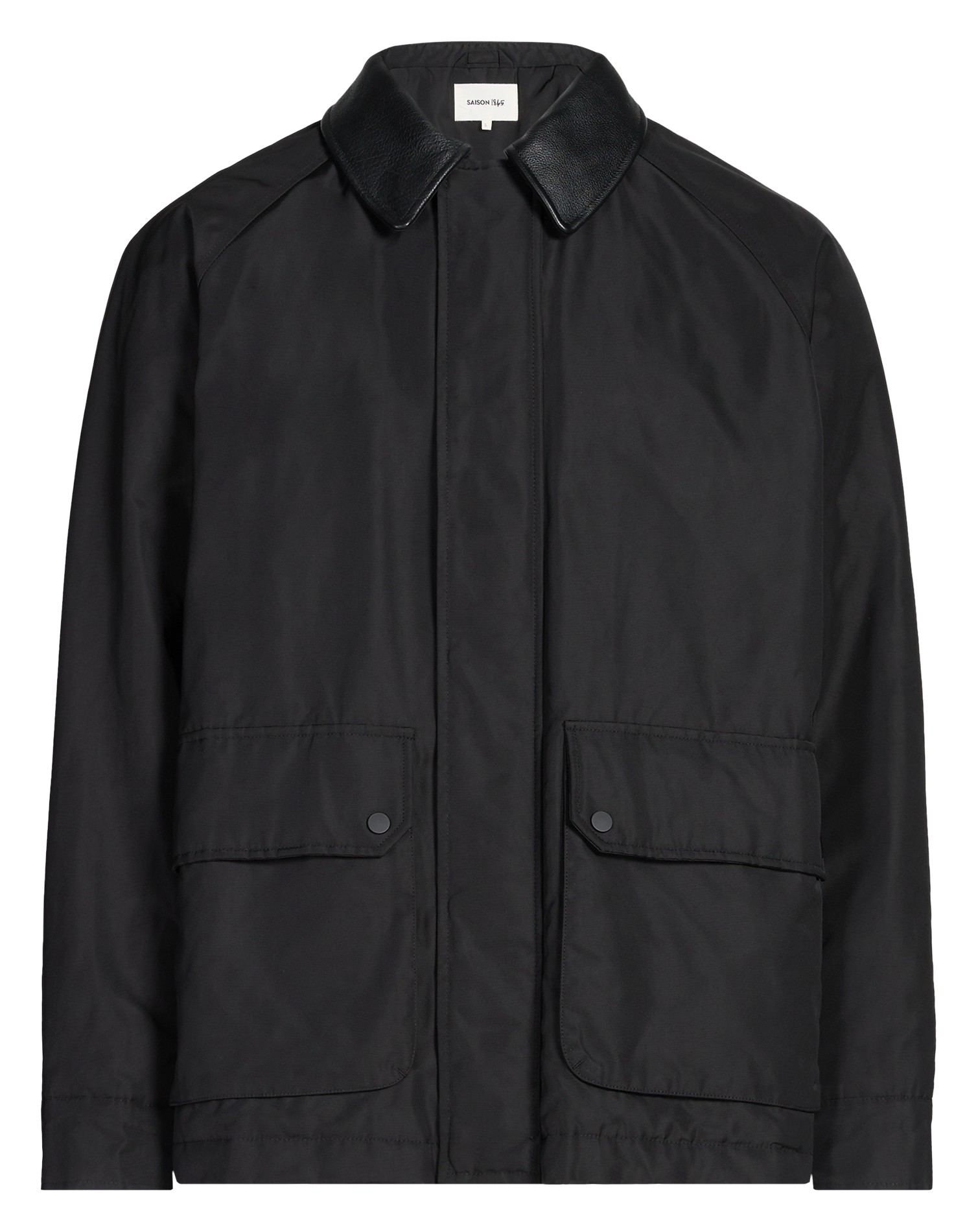 Straight-cut jacket with classic collar SAISON 1865 Black