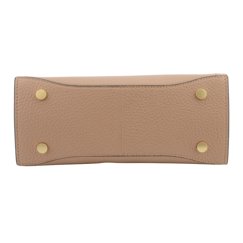 Handbag - cowhide leather POURCHET Brown