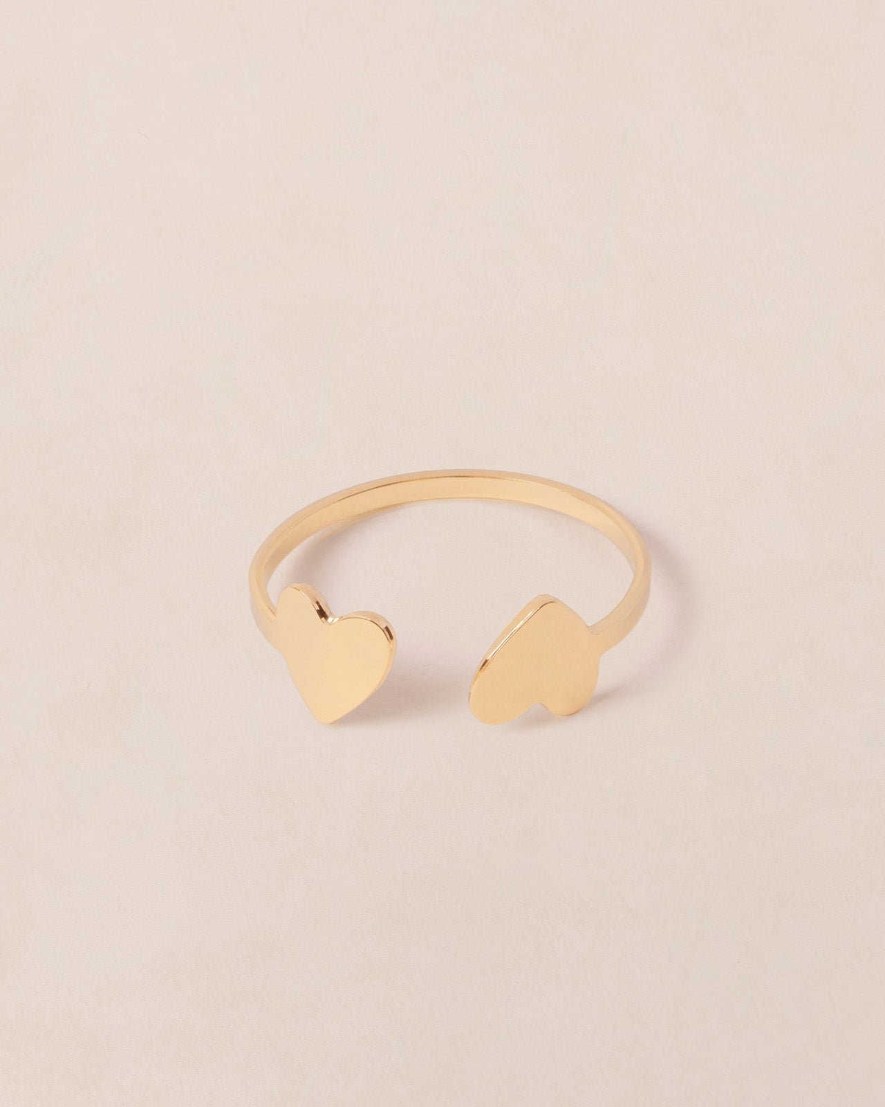 The double heart ring EMOI EMOI Golden
