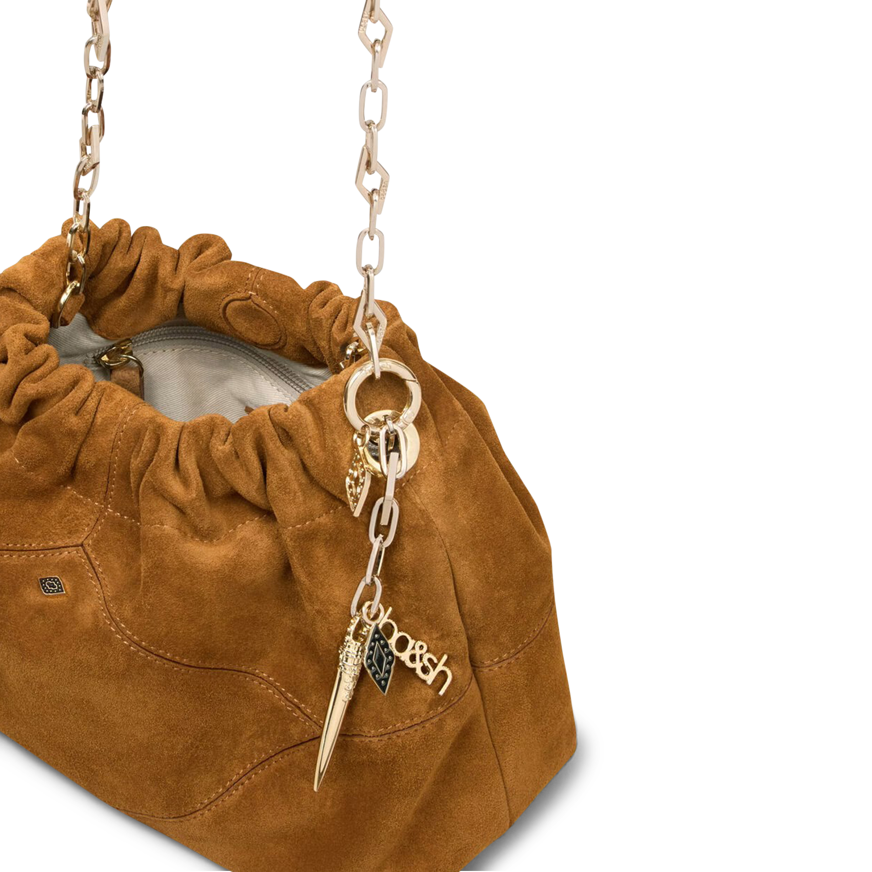 Sac porté épaule en cuir BA&SH Marron