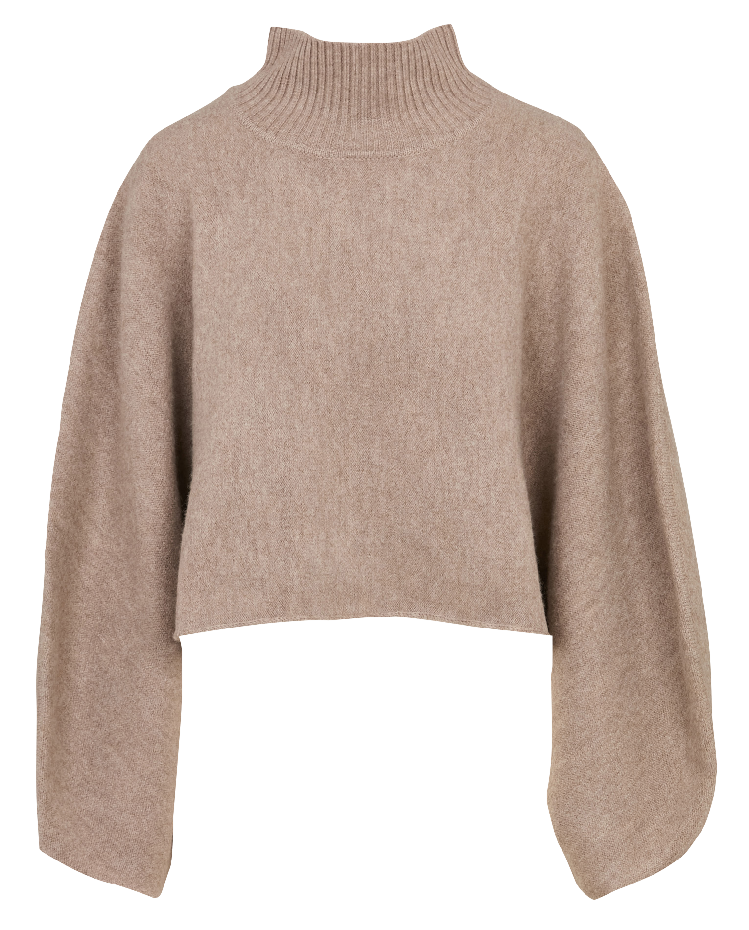 Pull oversize col montant en laine MARGAUX LONNBERG Beige