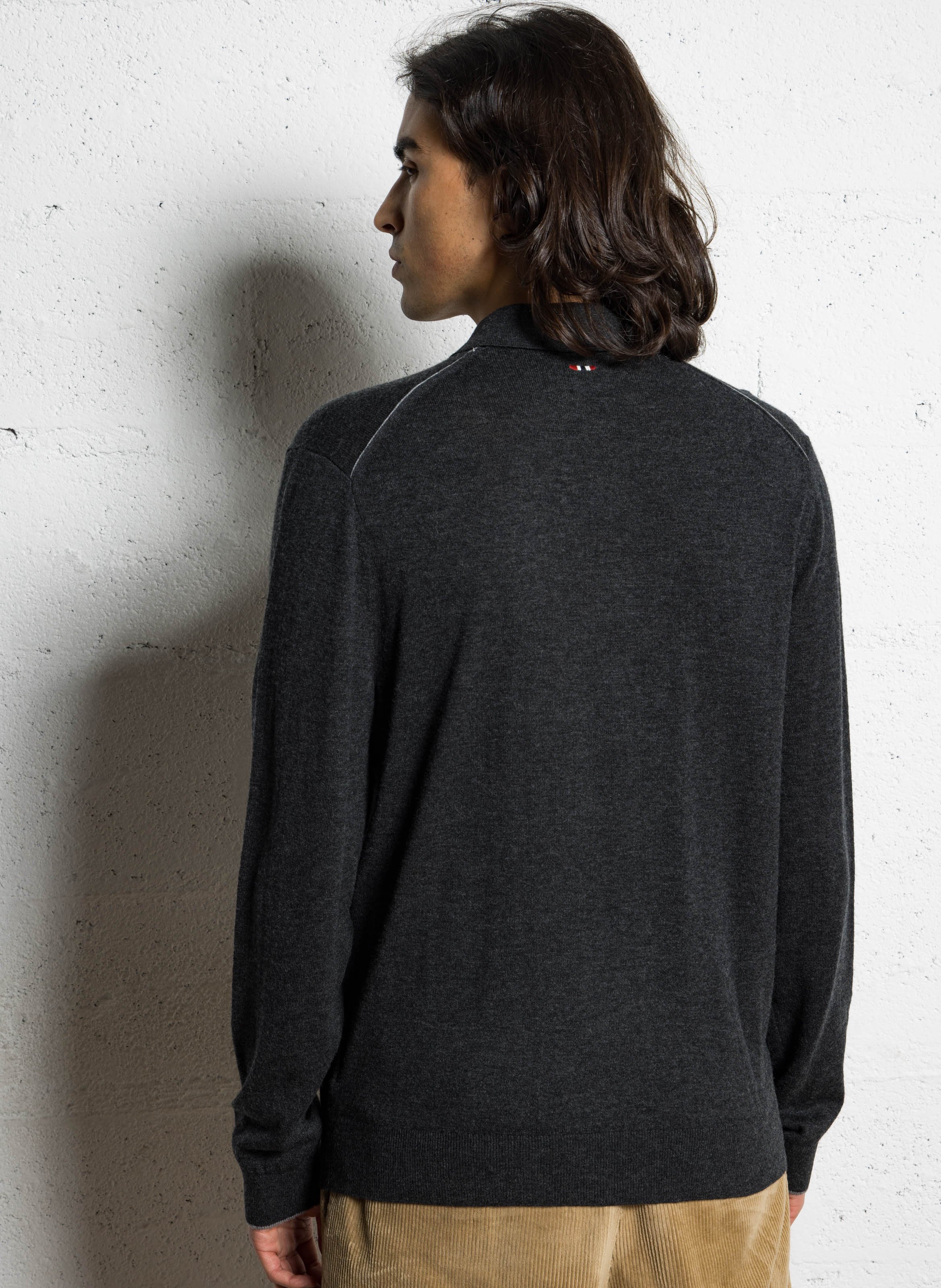 Polo manches longues en laine NAPAPIJRI Gris