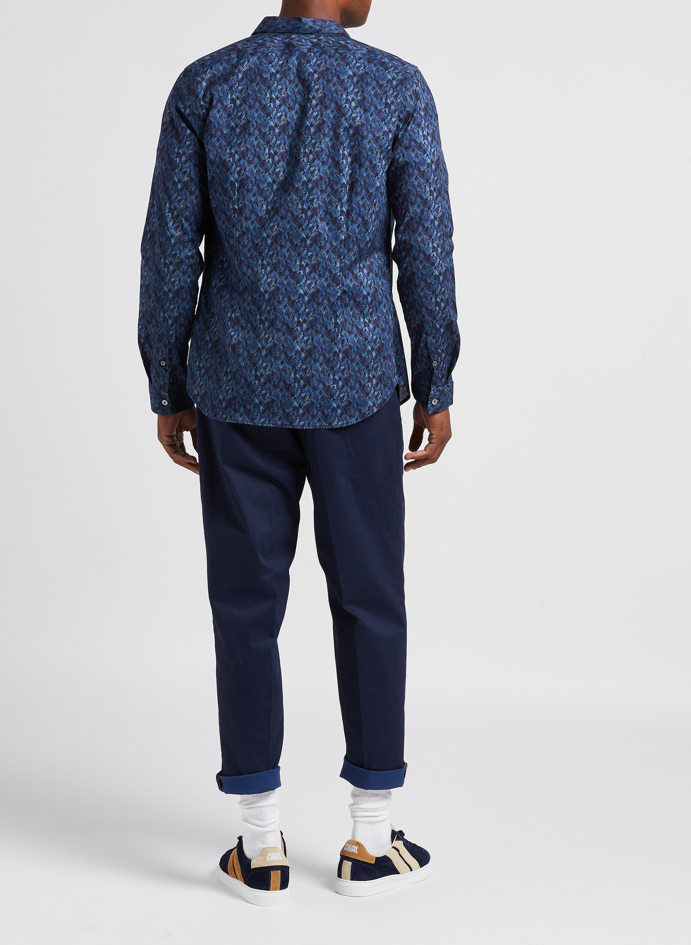 Gerade geschnittene Hose aus Bio-Baumwoll-Mix SCOTCH AND SODA Blau