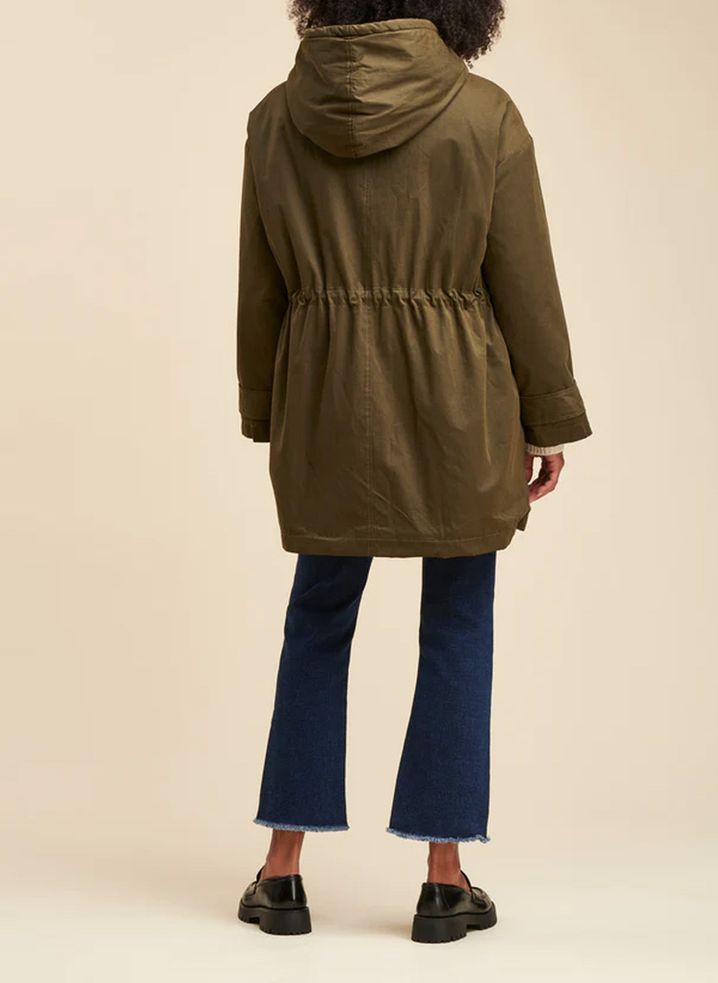 Parka à capuche en coton mélangé  LA FEE MARABOUTEE Vert