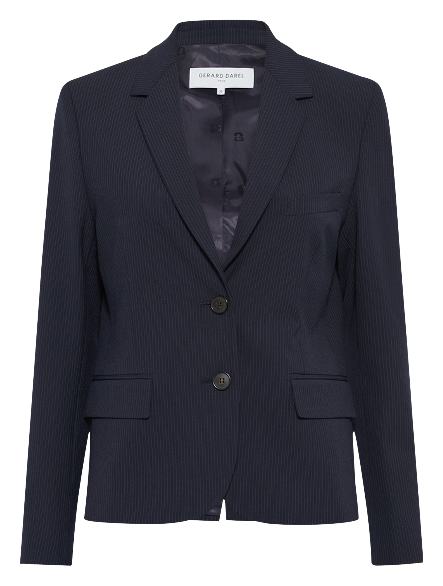 Straight striped tailored jacket GERARD DAREL Blue